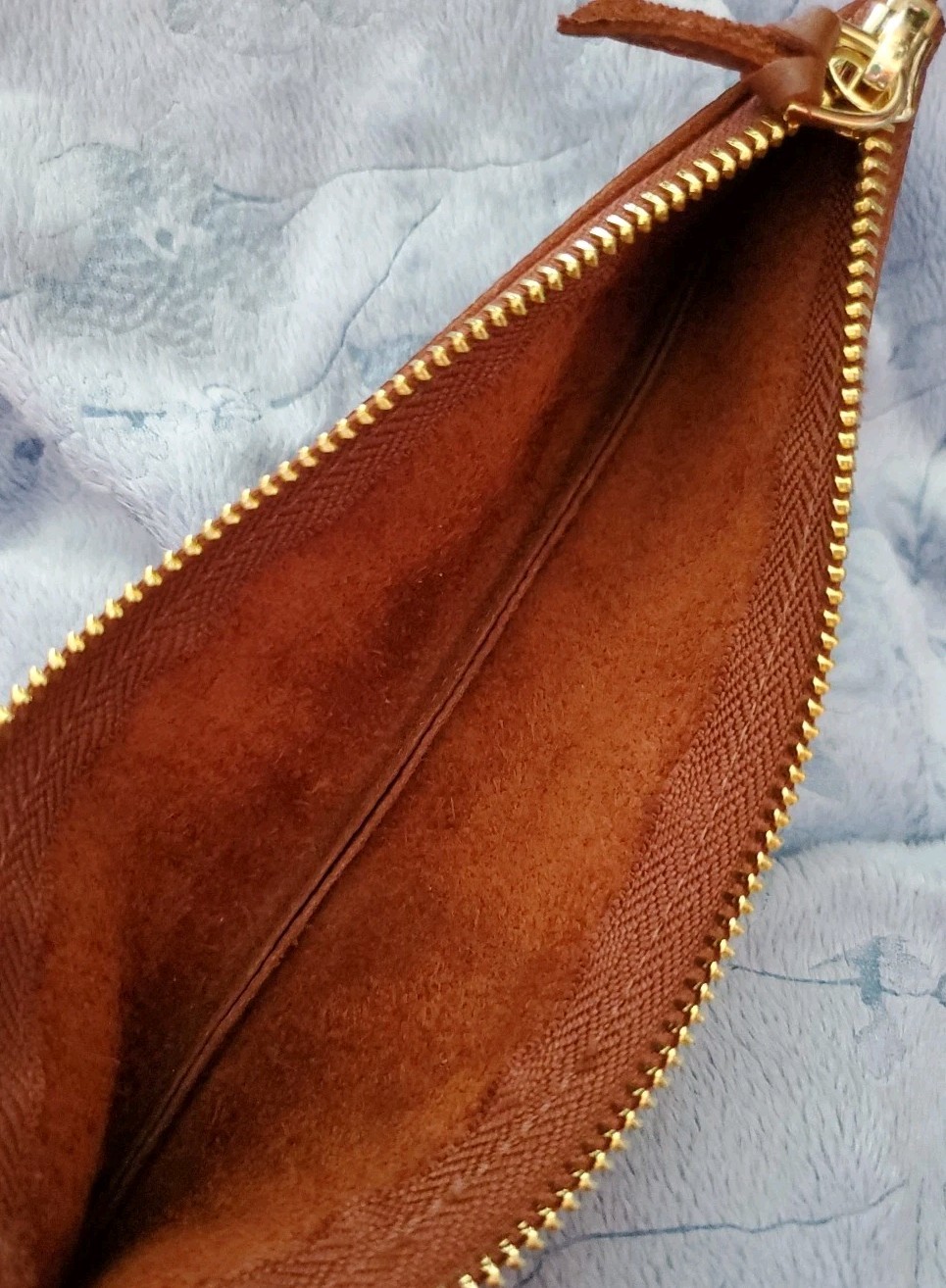 Londo Zippered Leather Pen and Pencil Case Cosmetic Pouch