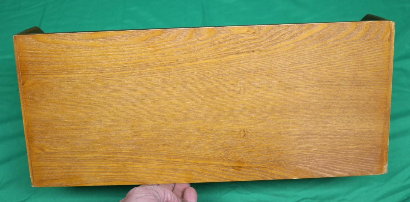 VTG 31 Day Wooden Monthly Bill Letter Mail Sorter Organizer Desk Top w/Drawers