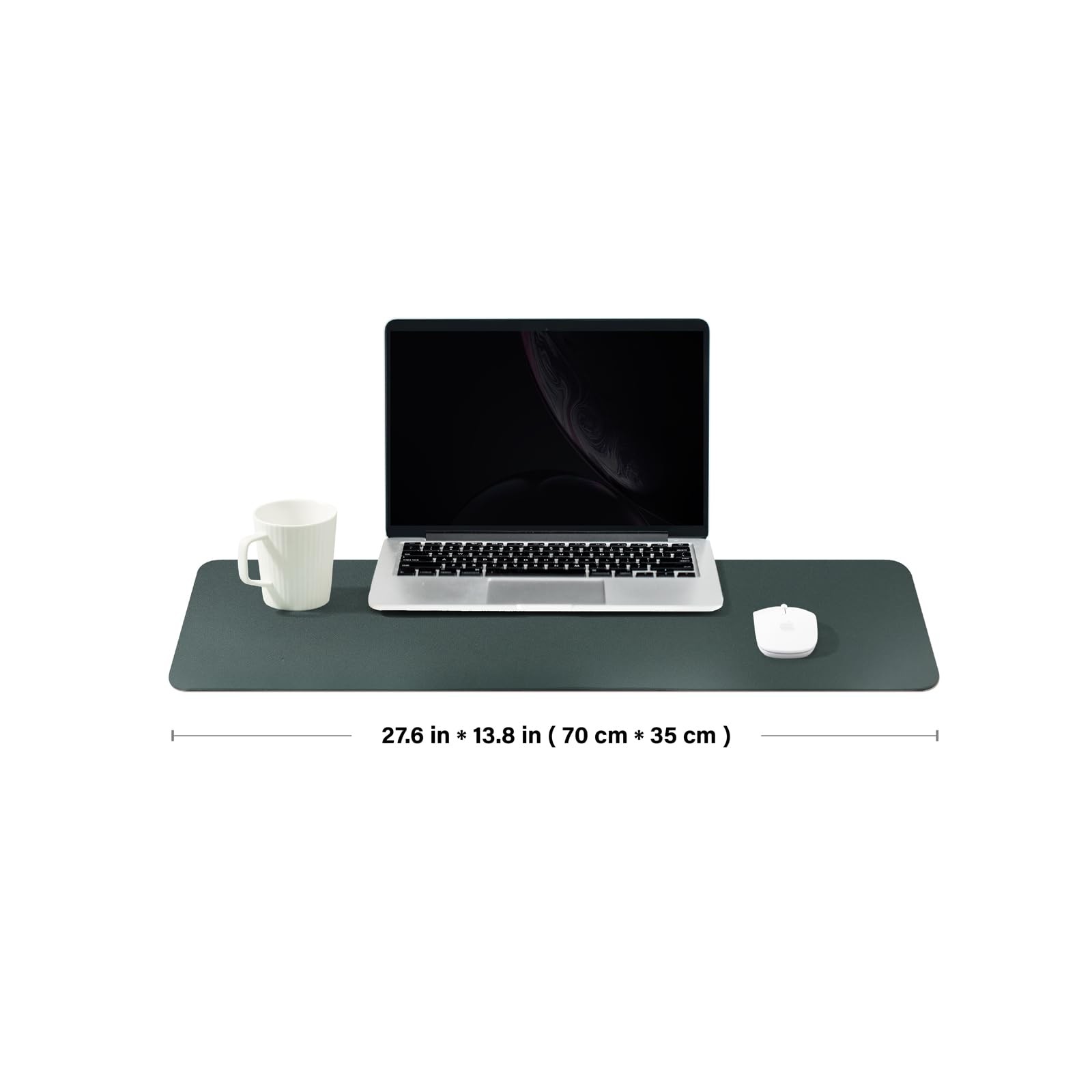 Cork Desk Mat – Dual-Sided Pad for Office and 27.6″x 13.8″, Dark Green
