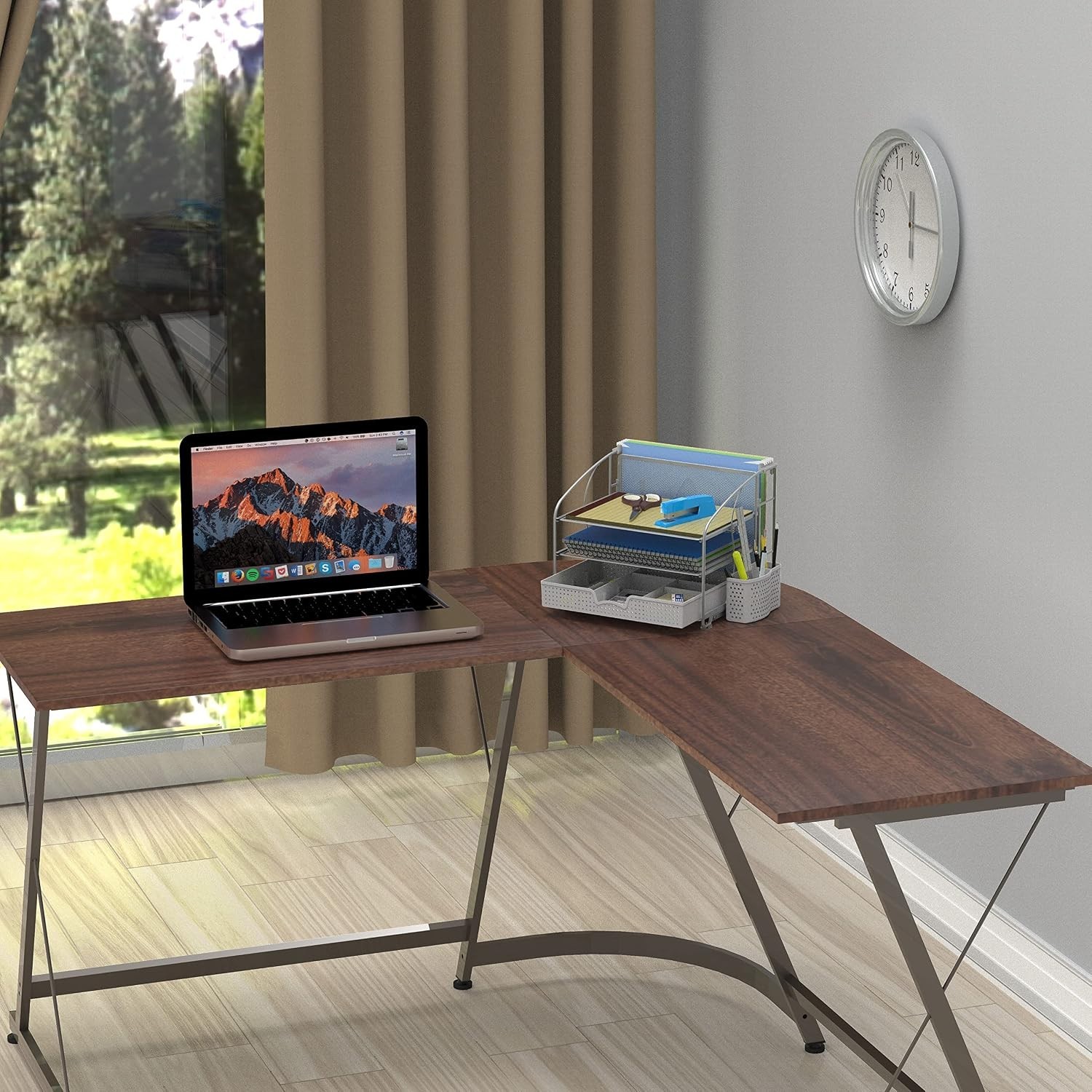 3-Tier Desk Organizer with Sliding Drawer, Hanging File Holder and Pen Holder…