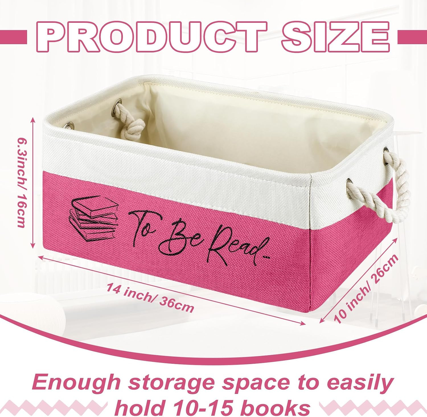 Book Lover Gifts Tbr Book Storage Basket to Be Read List Storage Bin Bookish Acc