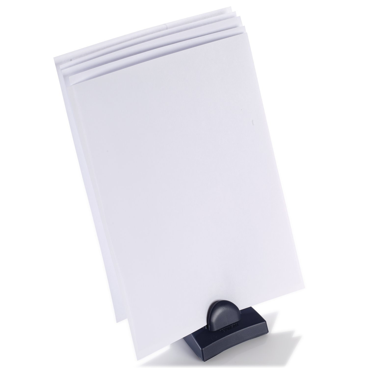 Blue Document Stand with Five Slots for Desk Organization and Ergonomic Comfort