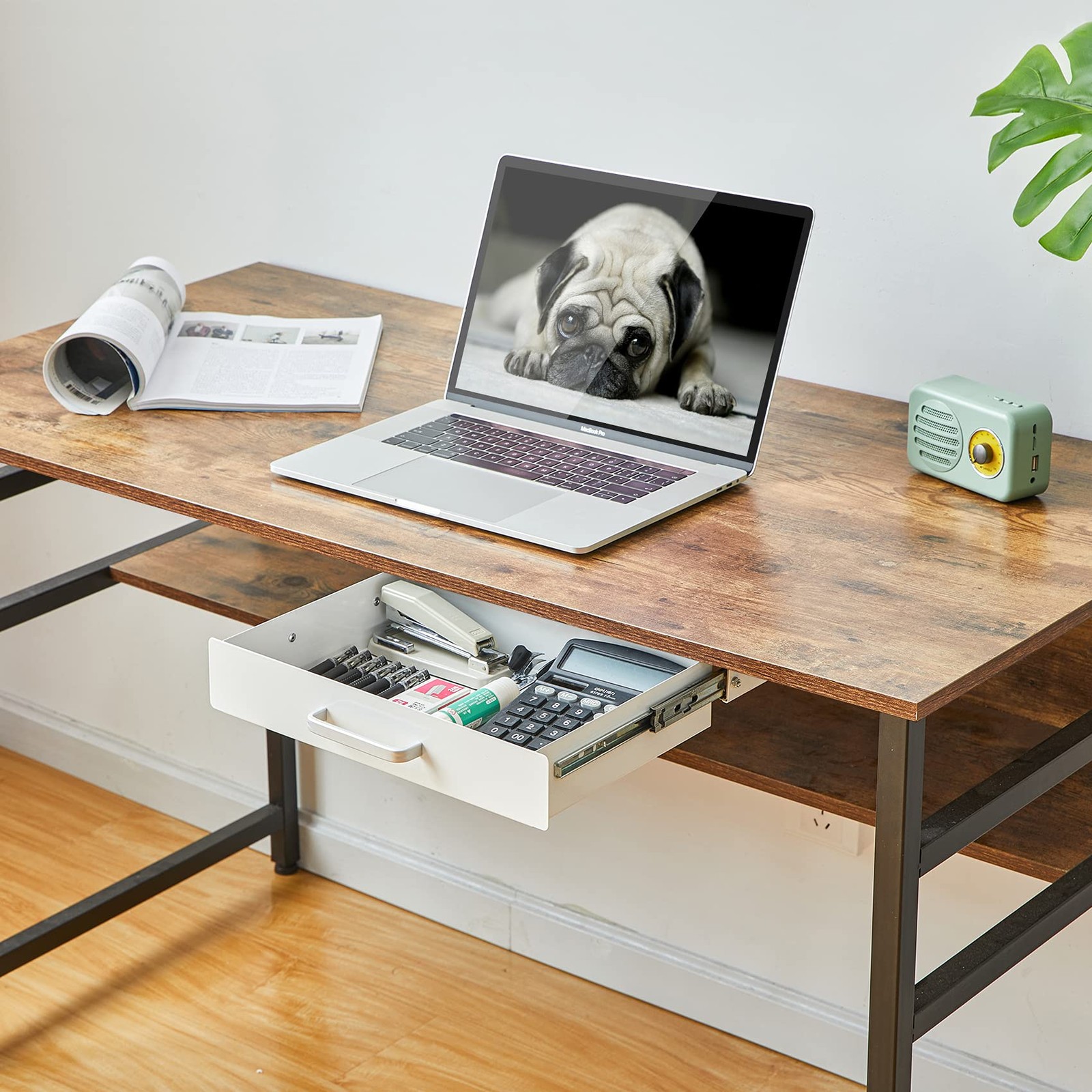 Under Desk Pull-Out Drawer – Storage Organizer Office Mounted, Easy Slide-Out…