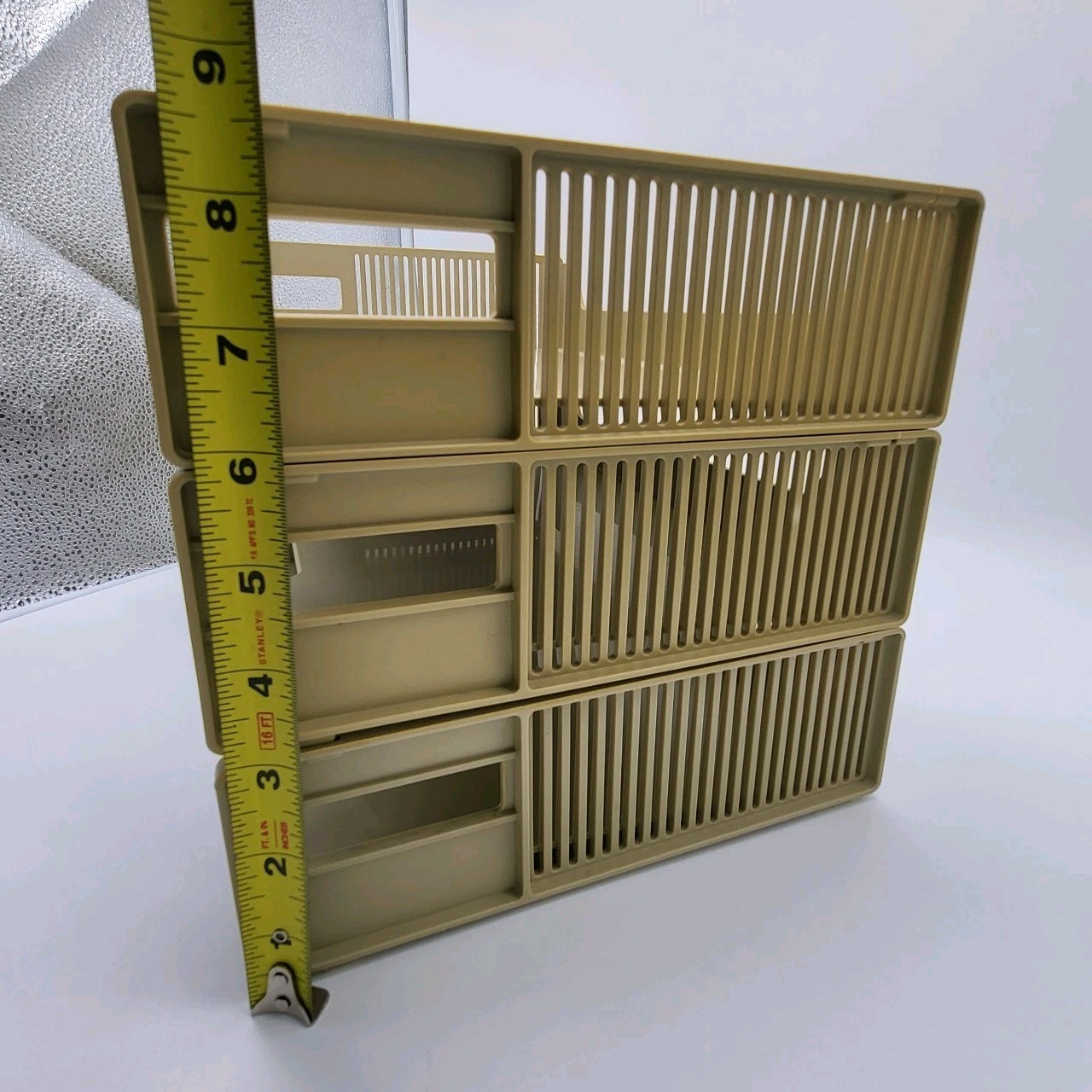 Eldon Office Products 1960’s 3-Tier File Paper Holder Beige Tan Plastic Vtg 1969