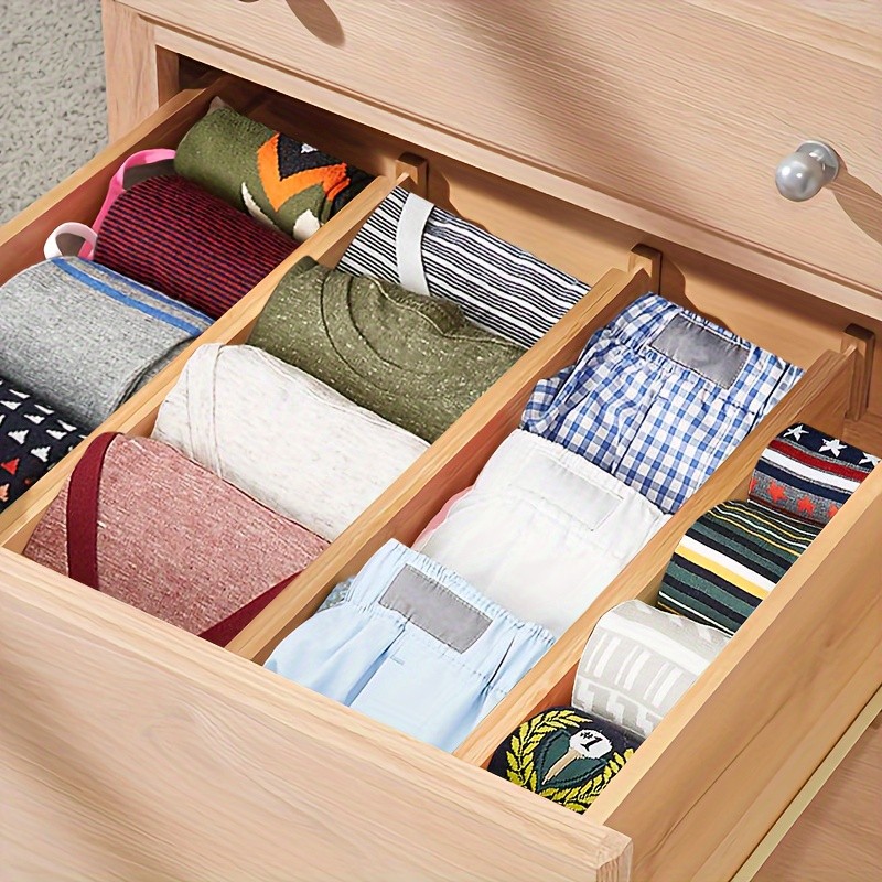 4pcs Drawer Dividers Spring Loaded Expandable Adjustable Organizers Separator