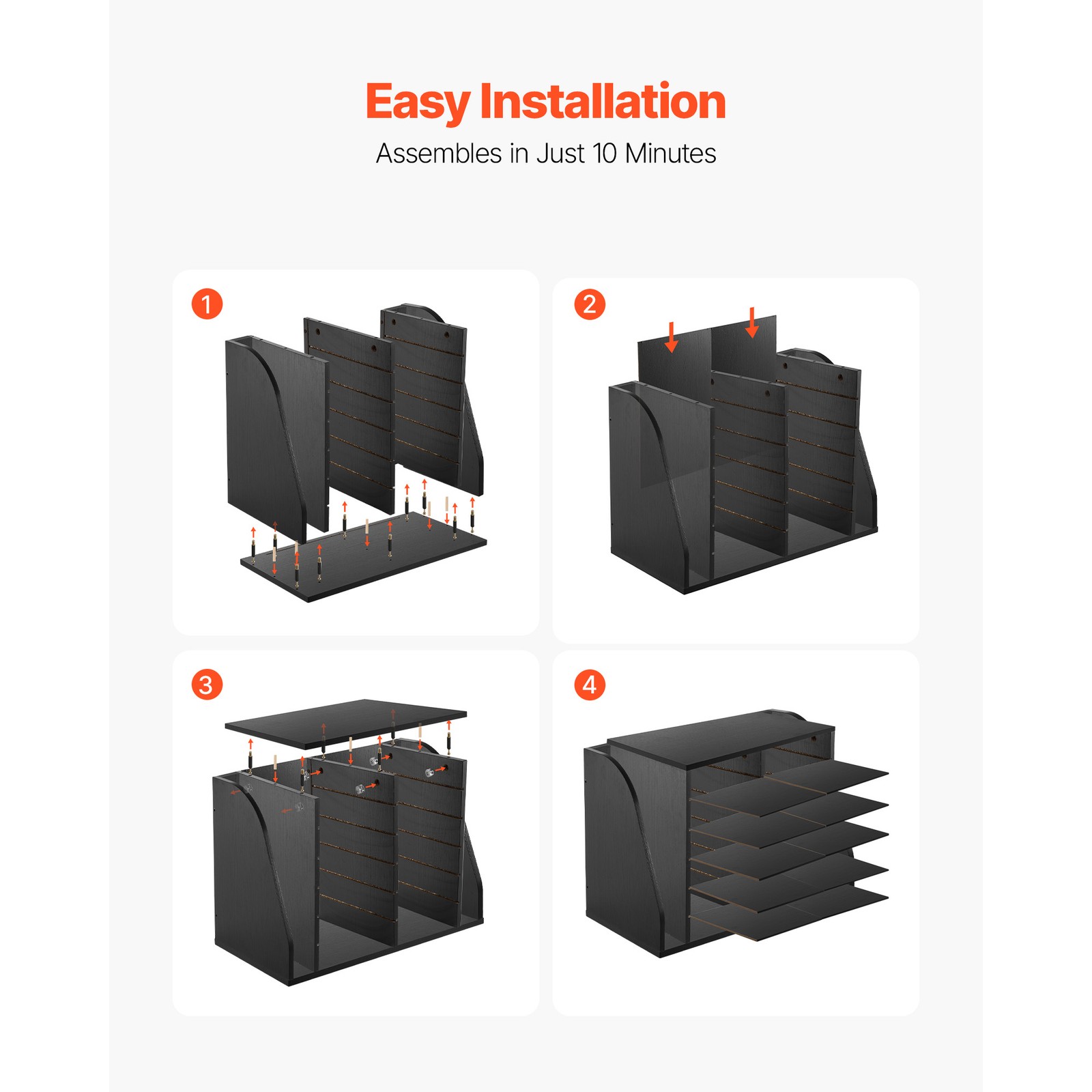 Uimoso 12-Compartment Literature Organizer for Office Mail and Vertical Storage