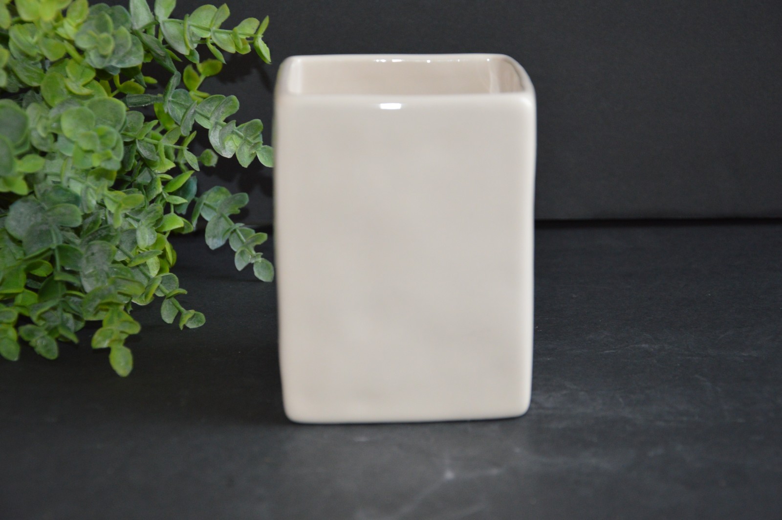 New Rae Dunn By Magenta Black & White CREATE Ceramic Pen and Pencil Holder