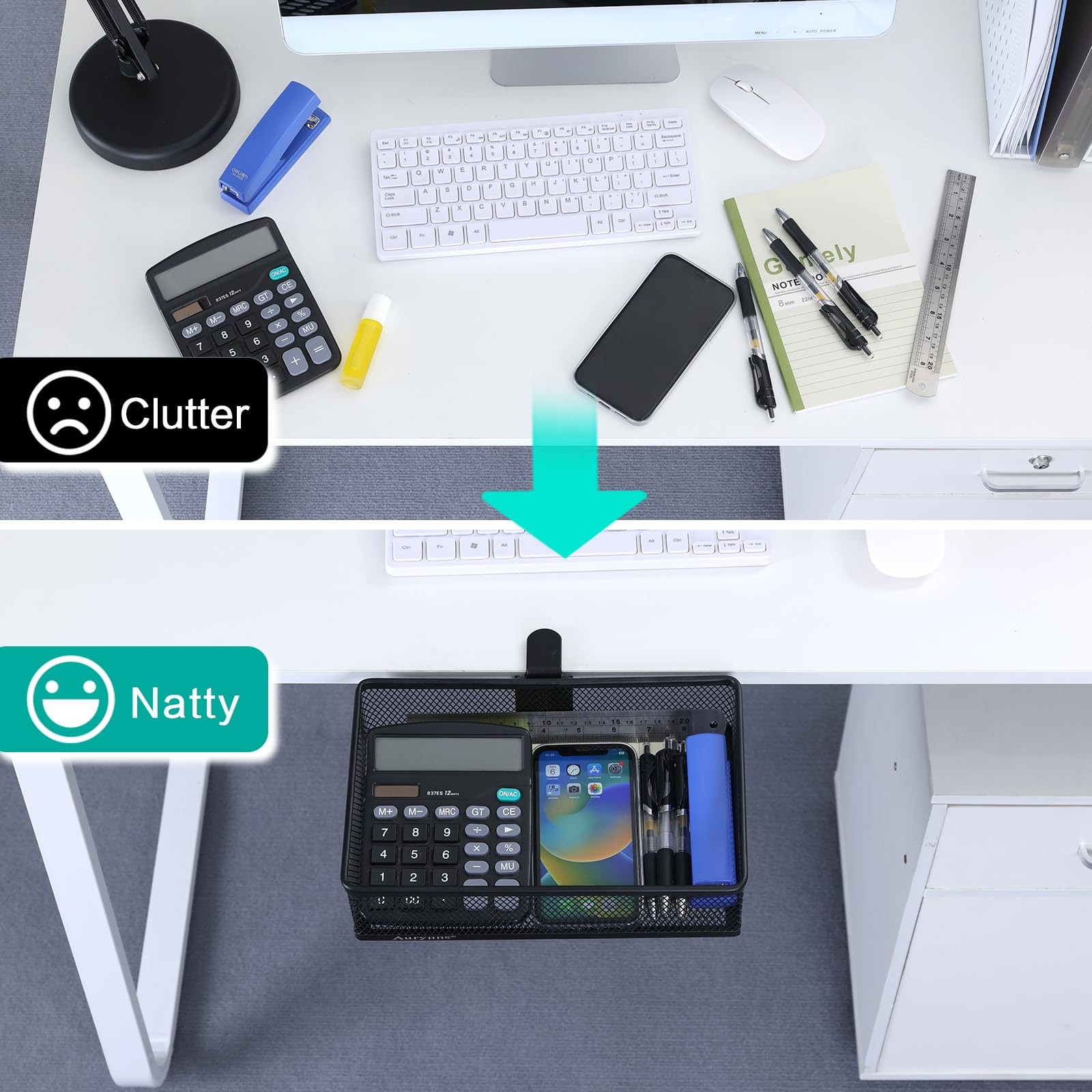 Clip-on Drawer organizers, desk organizer,can be clipped around the table to …