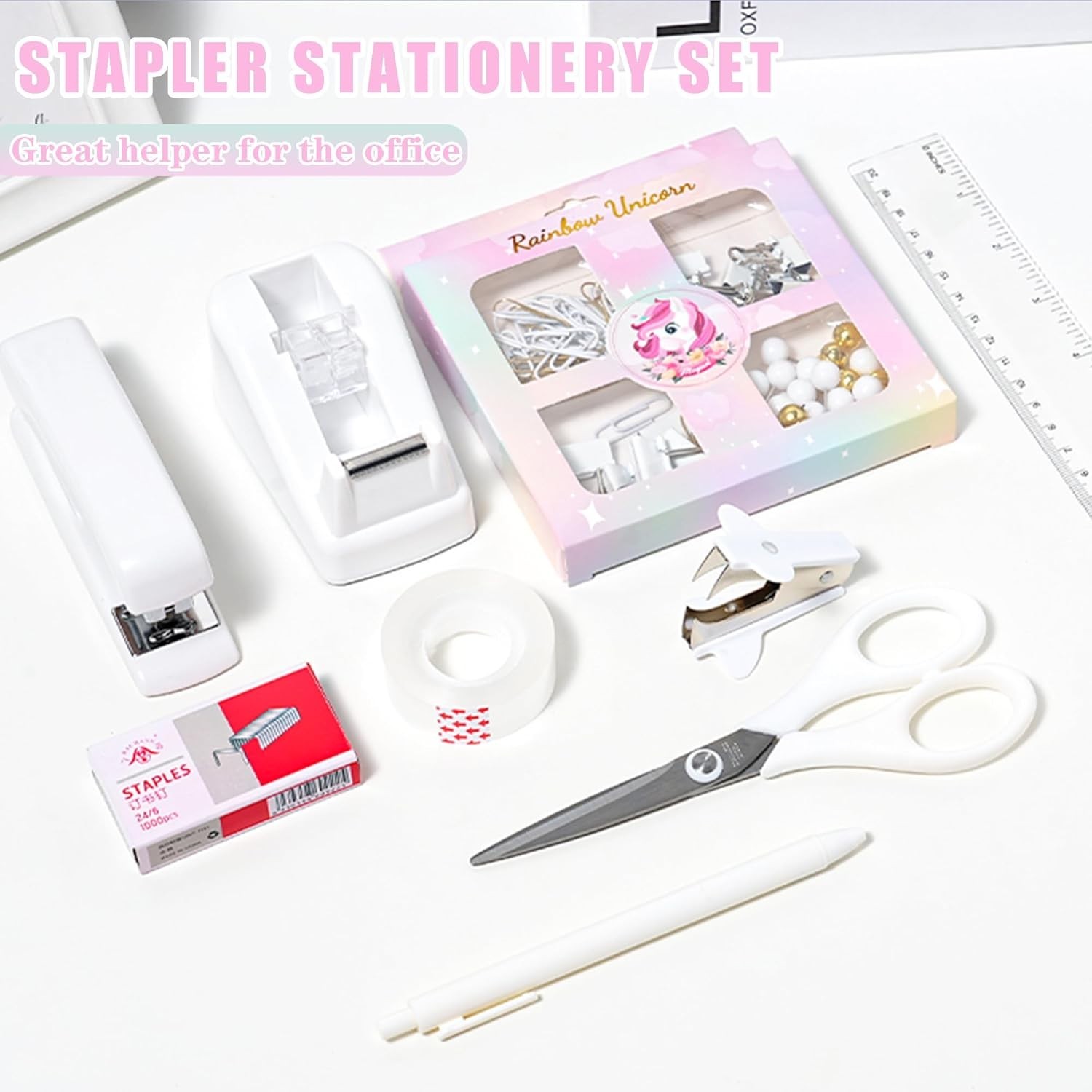 Sleek White Desk Accessories with Transparent Drawers – Stylish Office Solution
