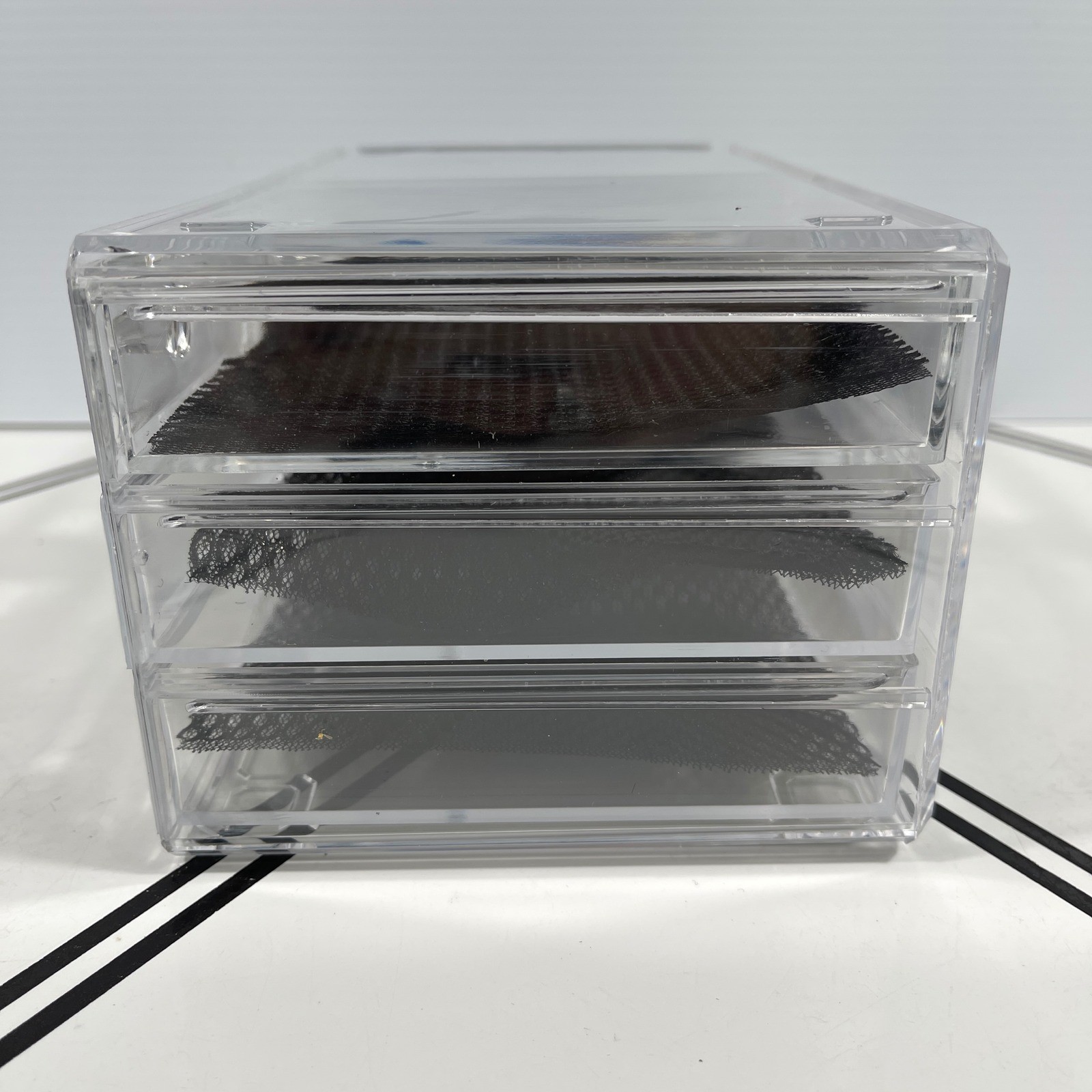 Clear Acrylic Cosmetic Organizer 3 Drawer Makeup Jewelry Display Storage Box