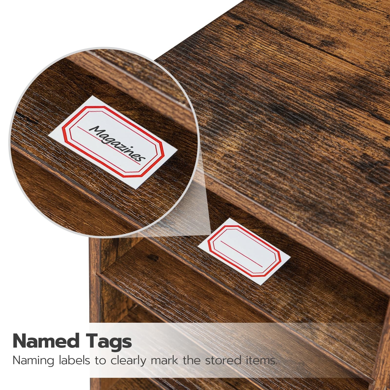Countertop Mail Sorter Organizer Wooden Literature Organizer Student Mailbox For
