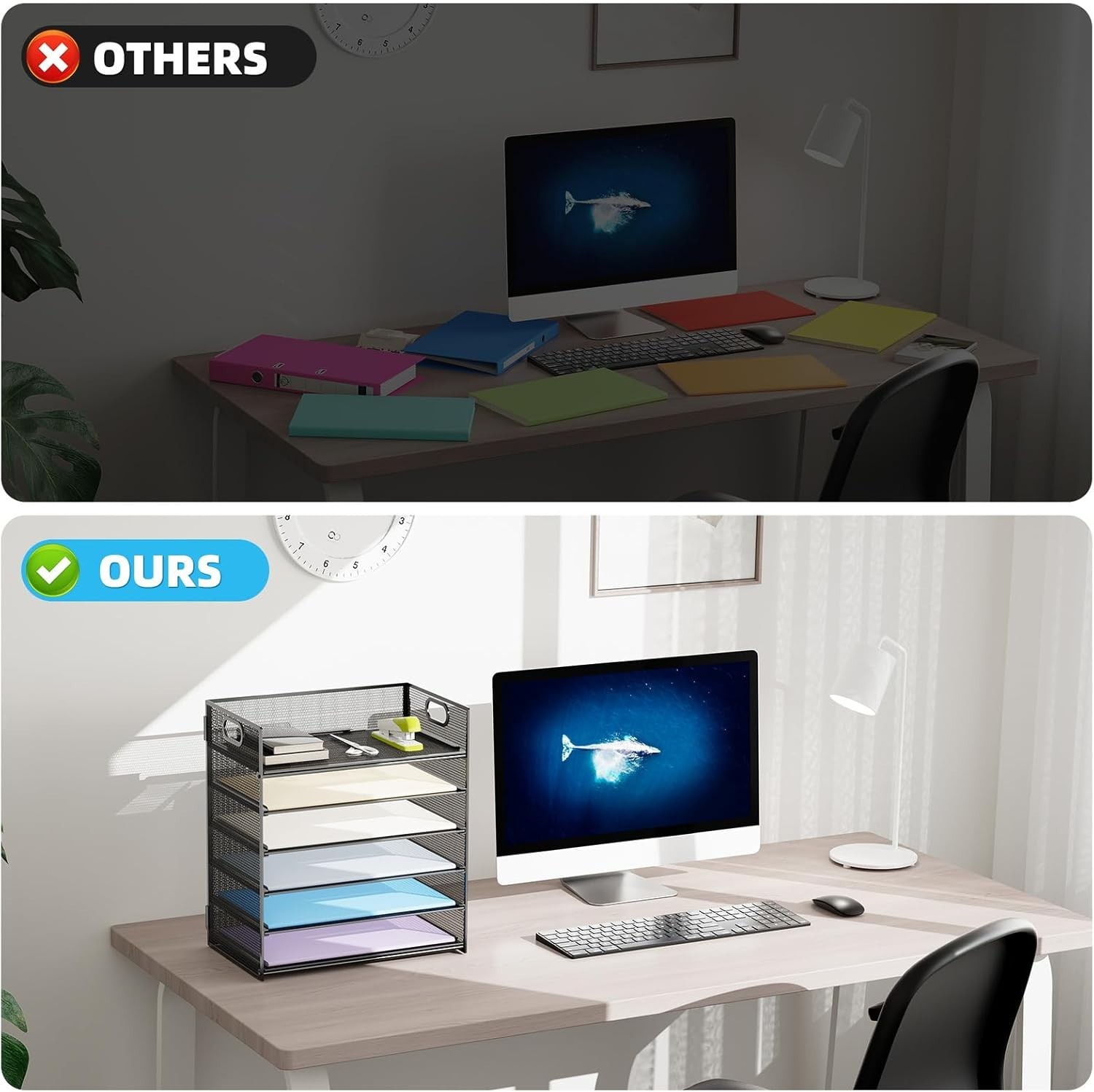 Lightweight Mesh Office Organizer – 6 Tier