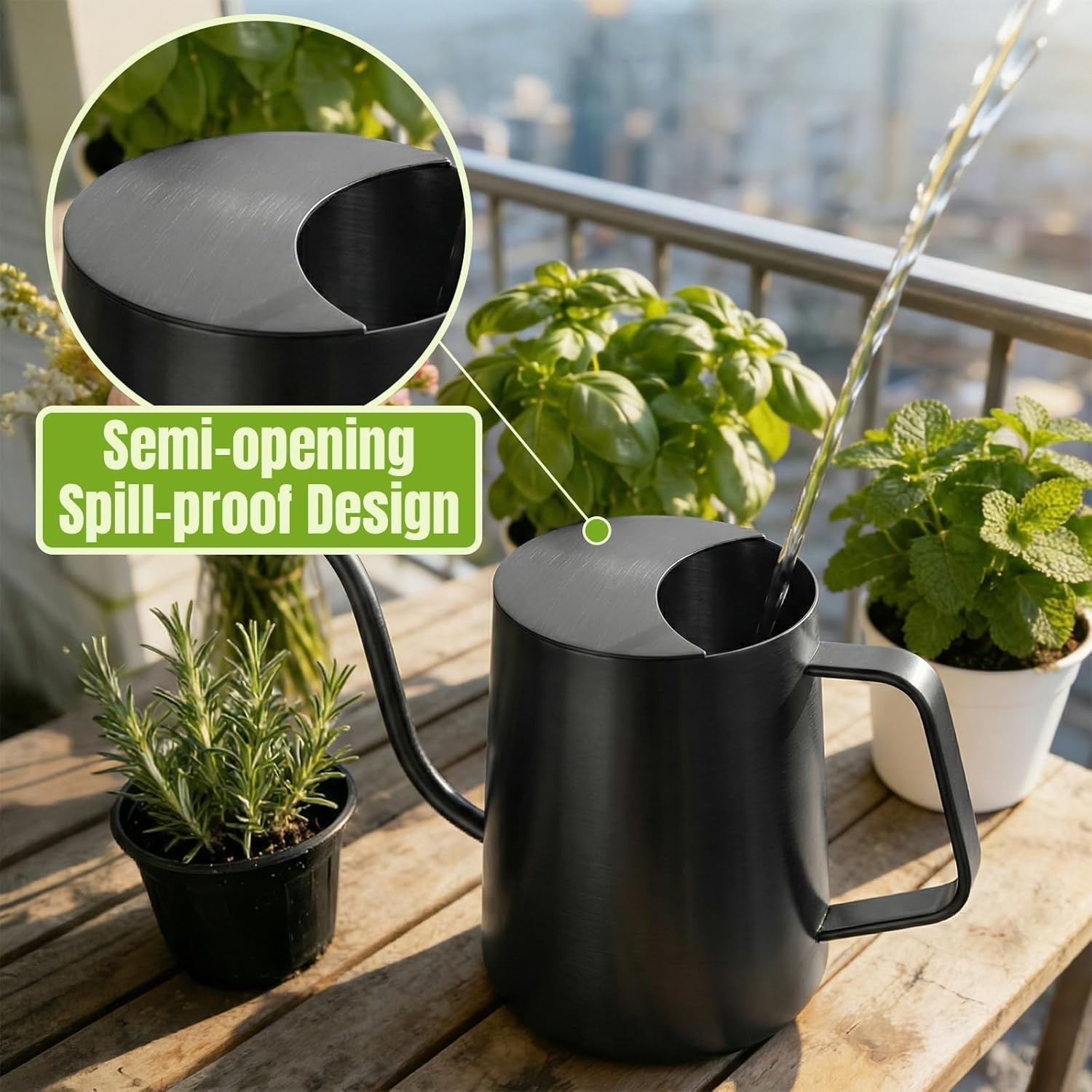 34oz/1000ml Watering Can Indoor Plants W/ Long Spout Plant Watering Can