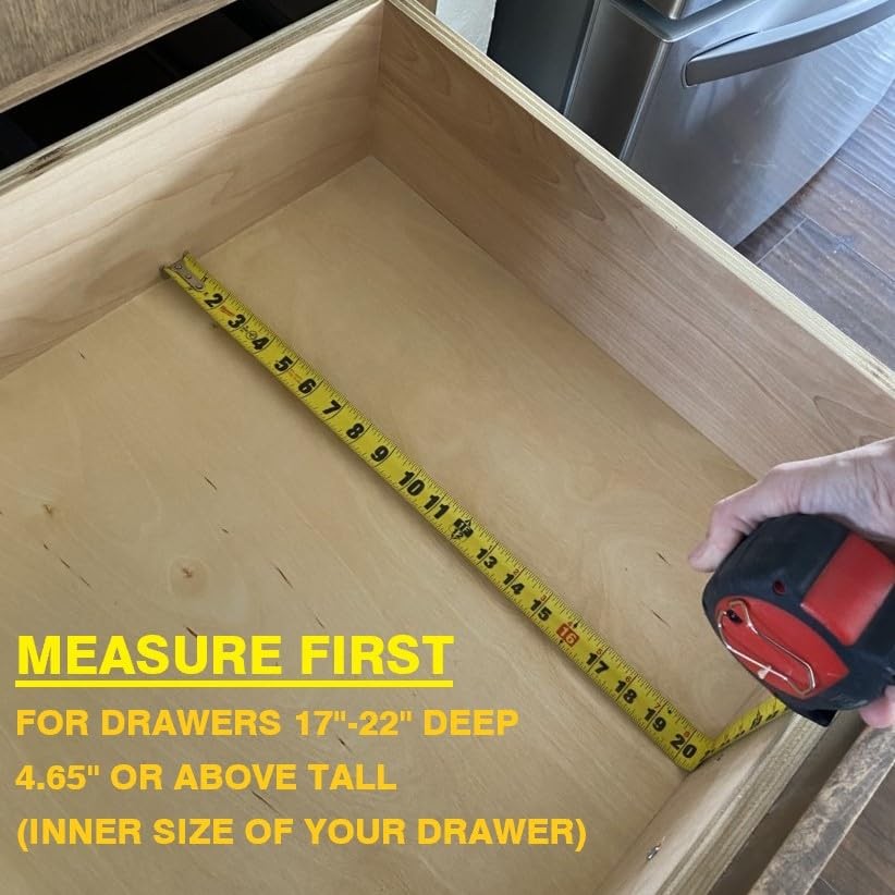 Fabsome Dresser Drawer Organizers 6 Pack 4.65 High Adjustable From 17-22 Bamboo