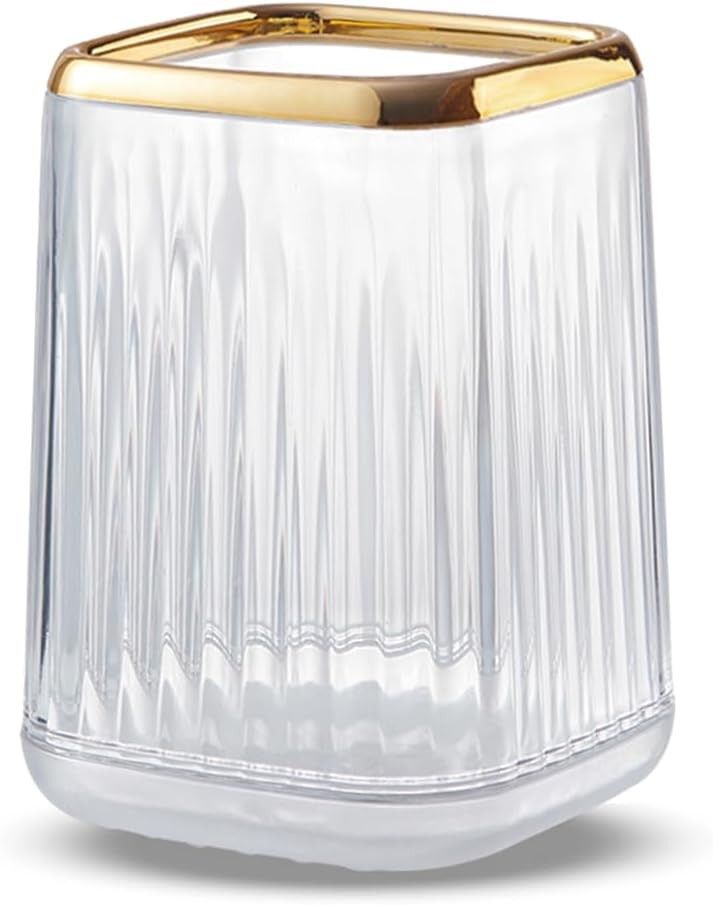 Acrylic Pen Holder Cute Clear Green Desk Organizer Pencils Makeup Brushes