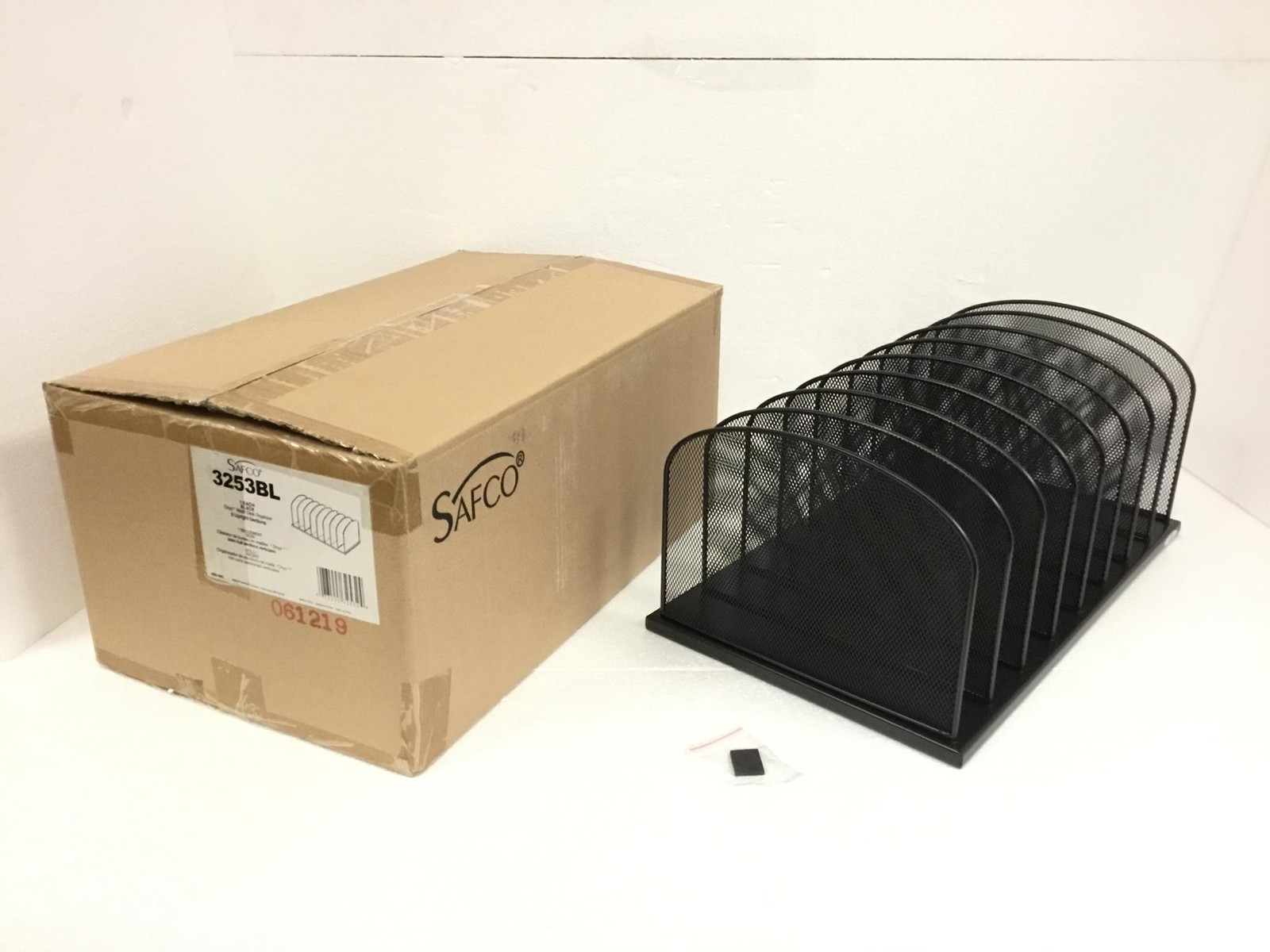 4x NEW Safco 3253BLOnyx Mesh Desk Organizer, 8 Upright Sections, FREE SHIP, QTY