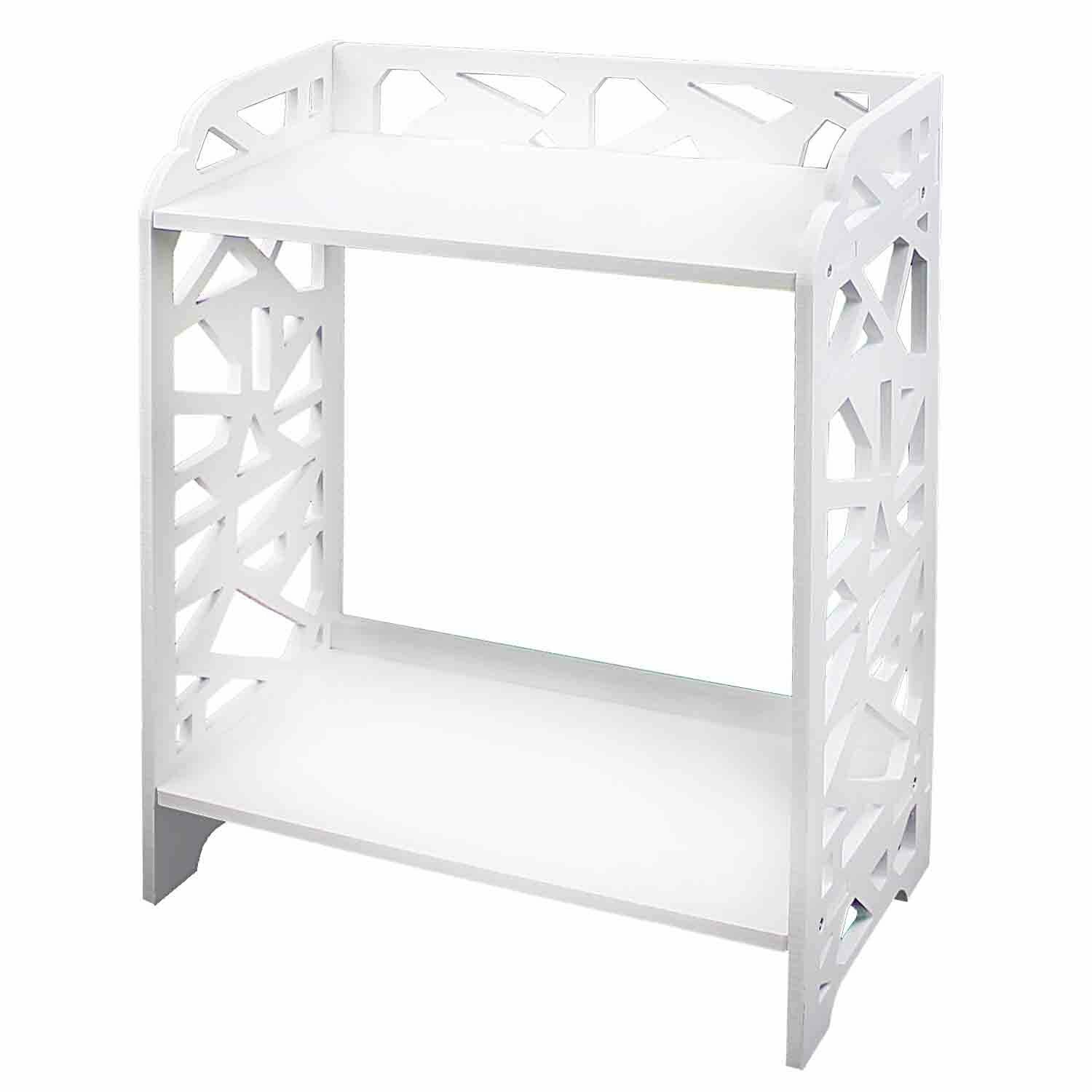 Desk Organizer Carved Free Standing Shelving Storage Closet Office Makeup Bath