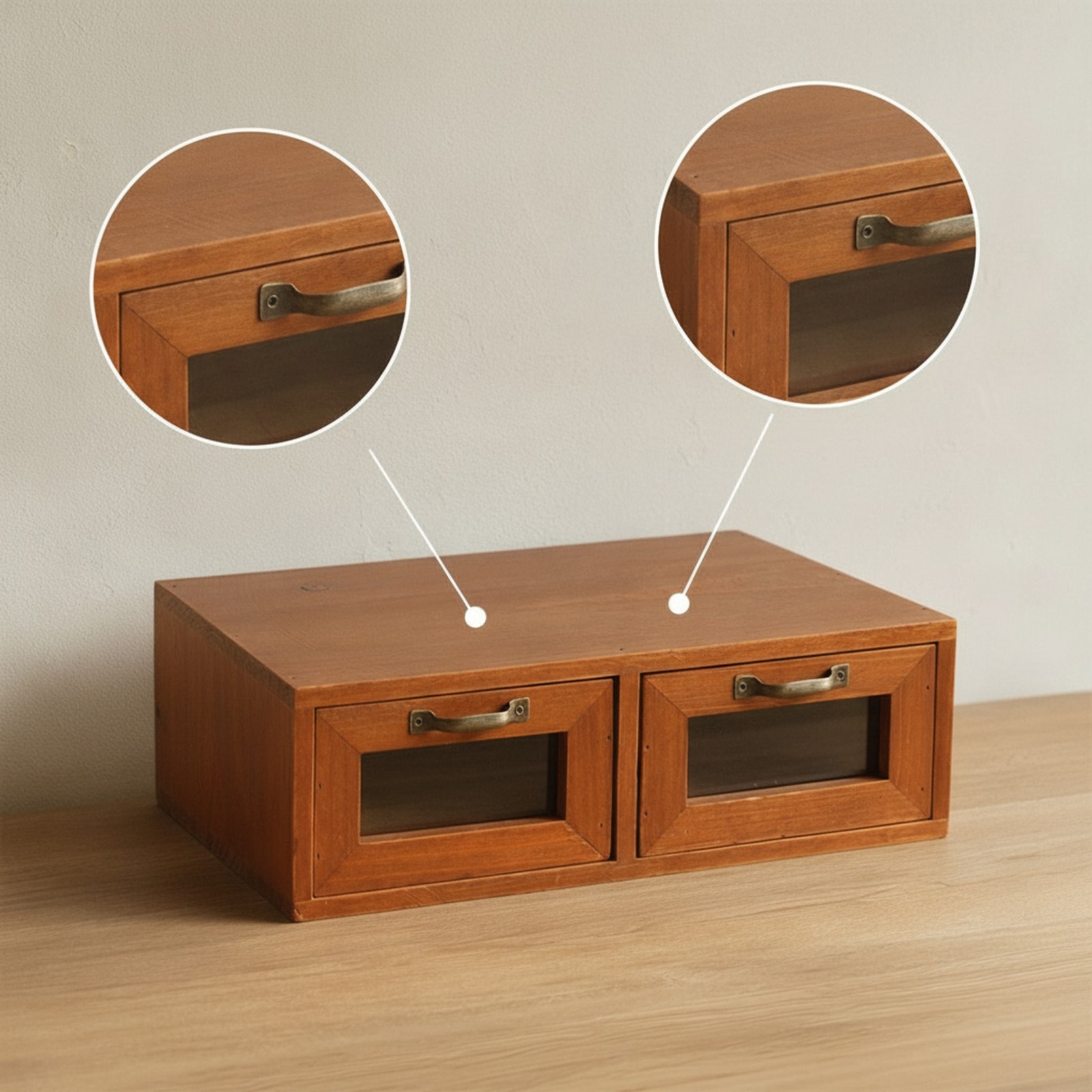 Monitor Riser with Drawers Retro Desk Organizer with Drawer Ergonomic for