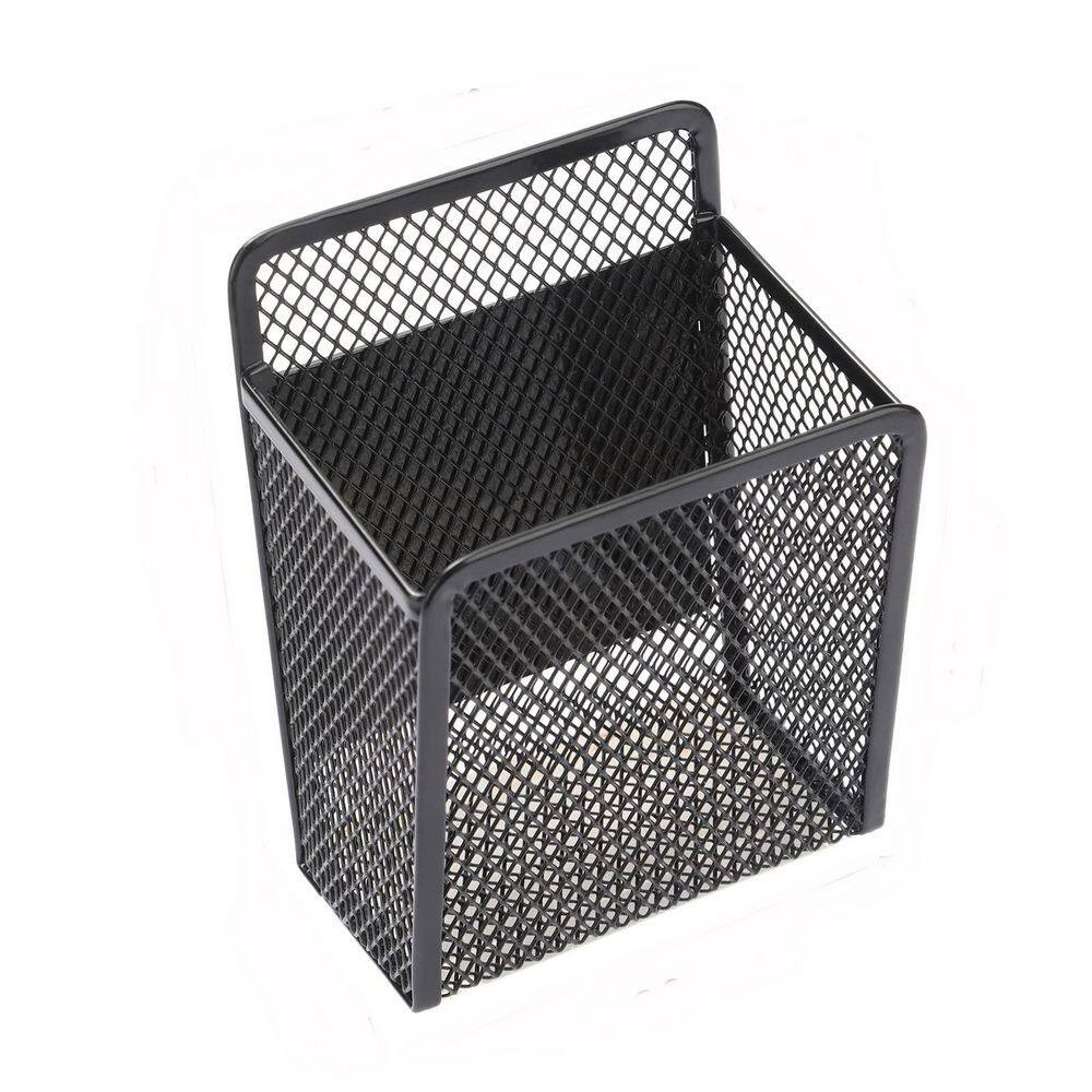 1 Pack Magnetic Mesh Pencil Holder Black Strong Magnet Organizer for Whiteboard