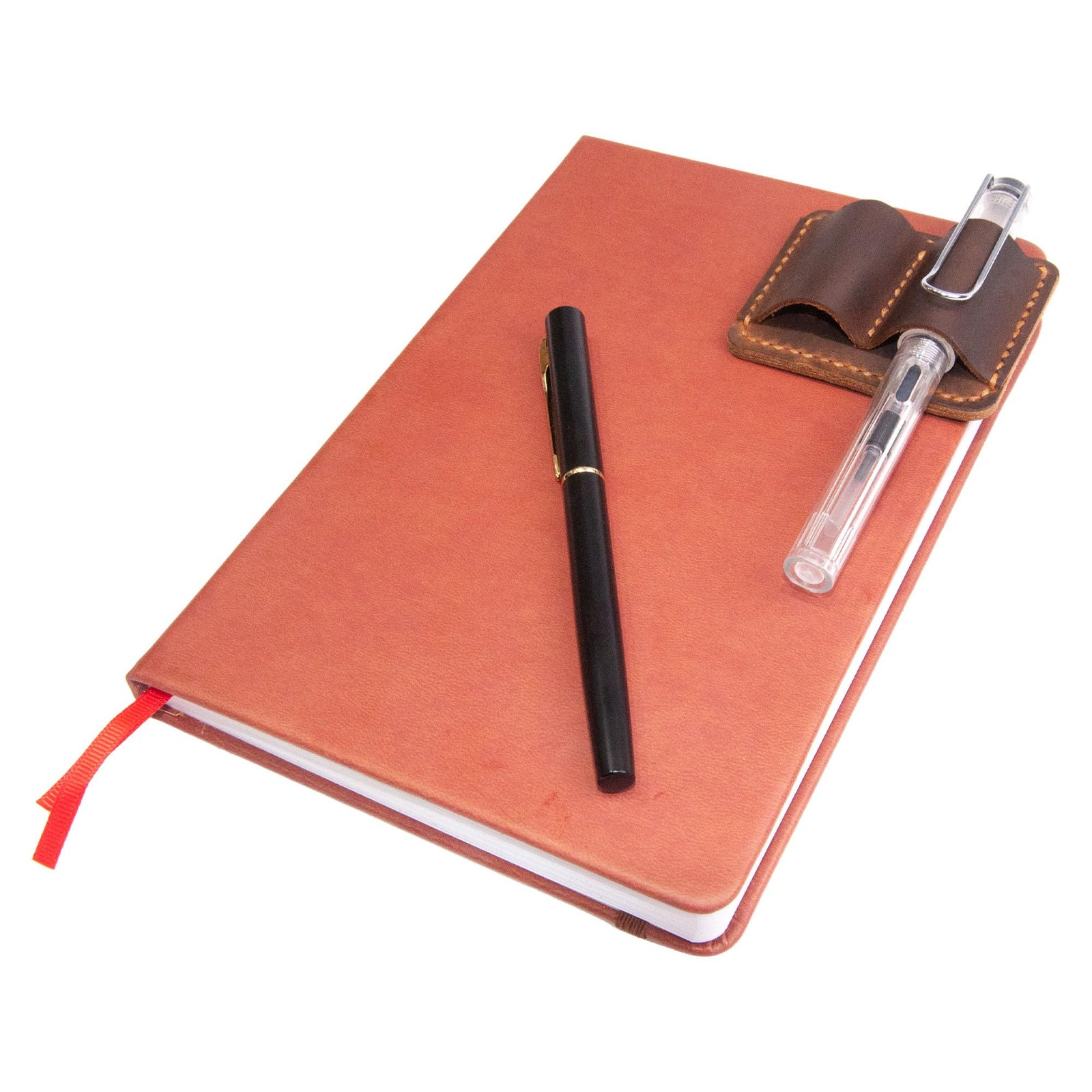 Handmade Leather Pen Holder Clip Notebook Pen Loop Stylish, notebook pen penc…