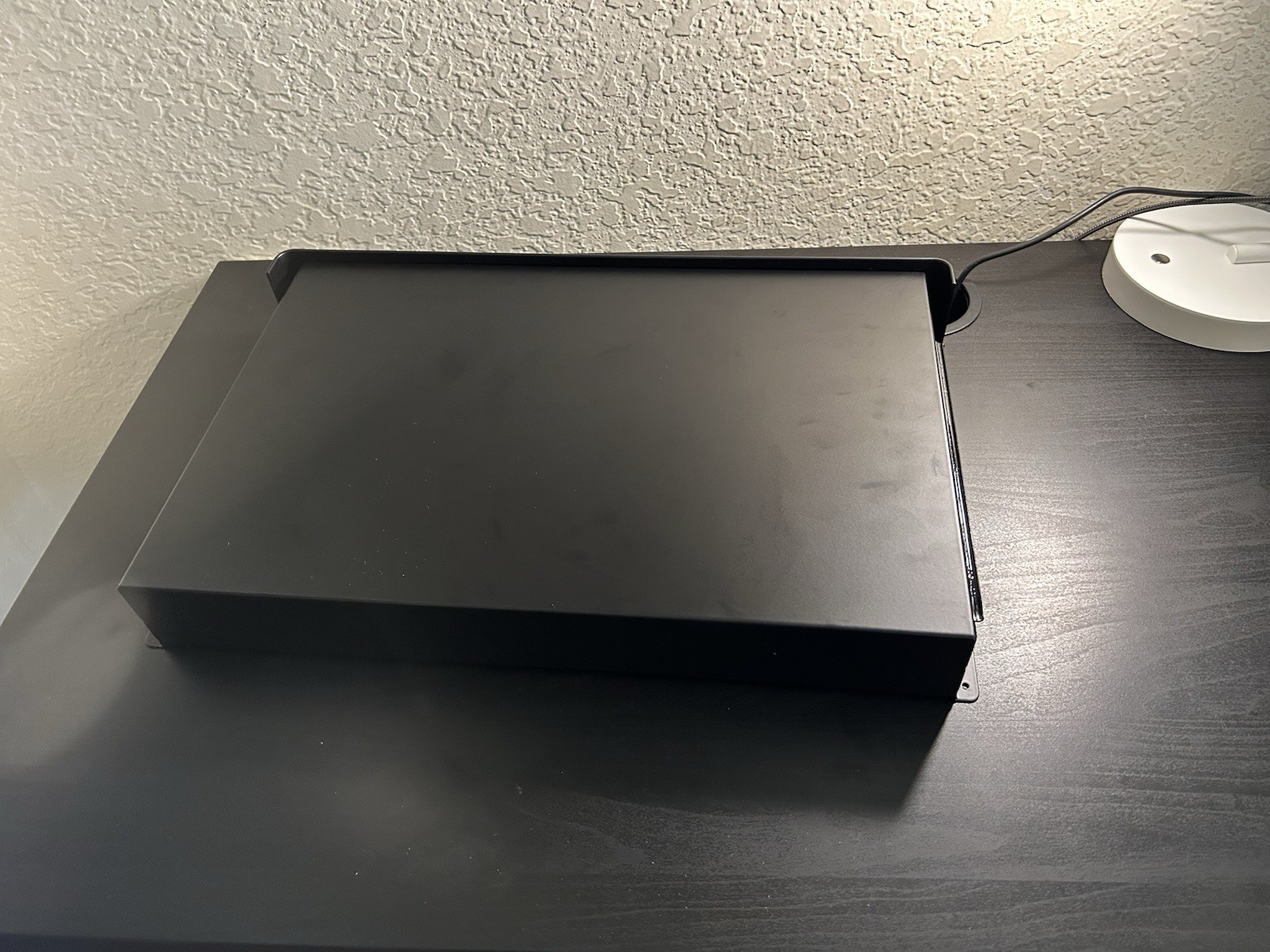 Slim Under Desk Drawer Organizer Pull Out Metal Tray Black Steel