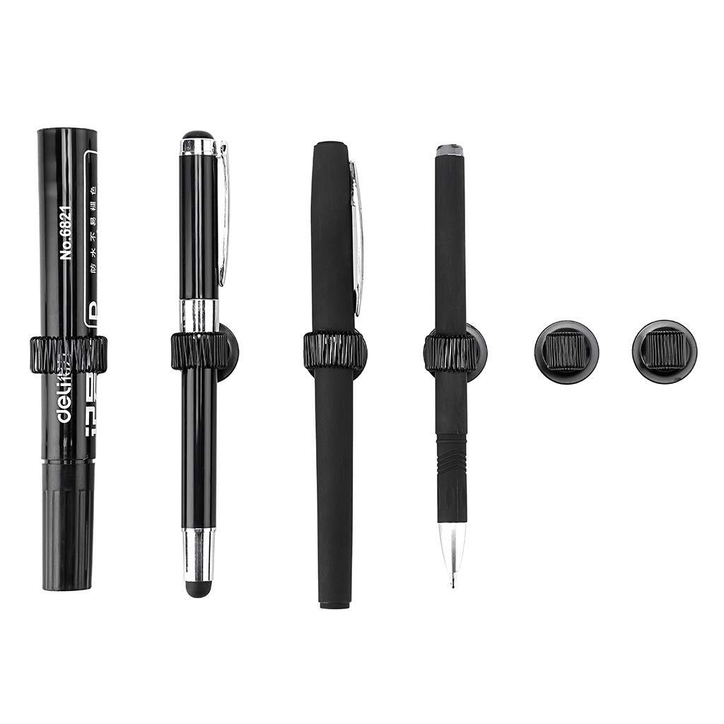12 Pack Plating Pen Holder Clips Self Adhesive Pen Pencil 12PCSSmall Black