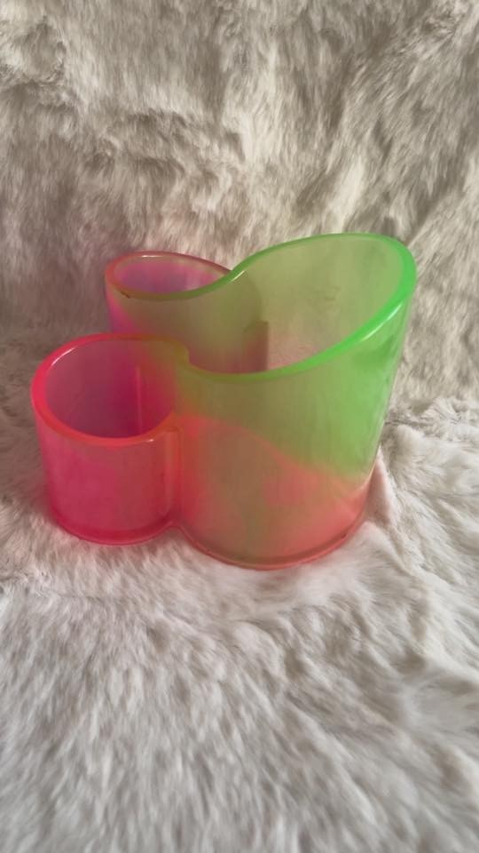 Pink, Green Neon Pencil Holder Desk Organizer EPOXY RESIN