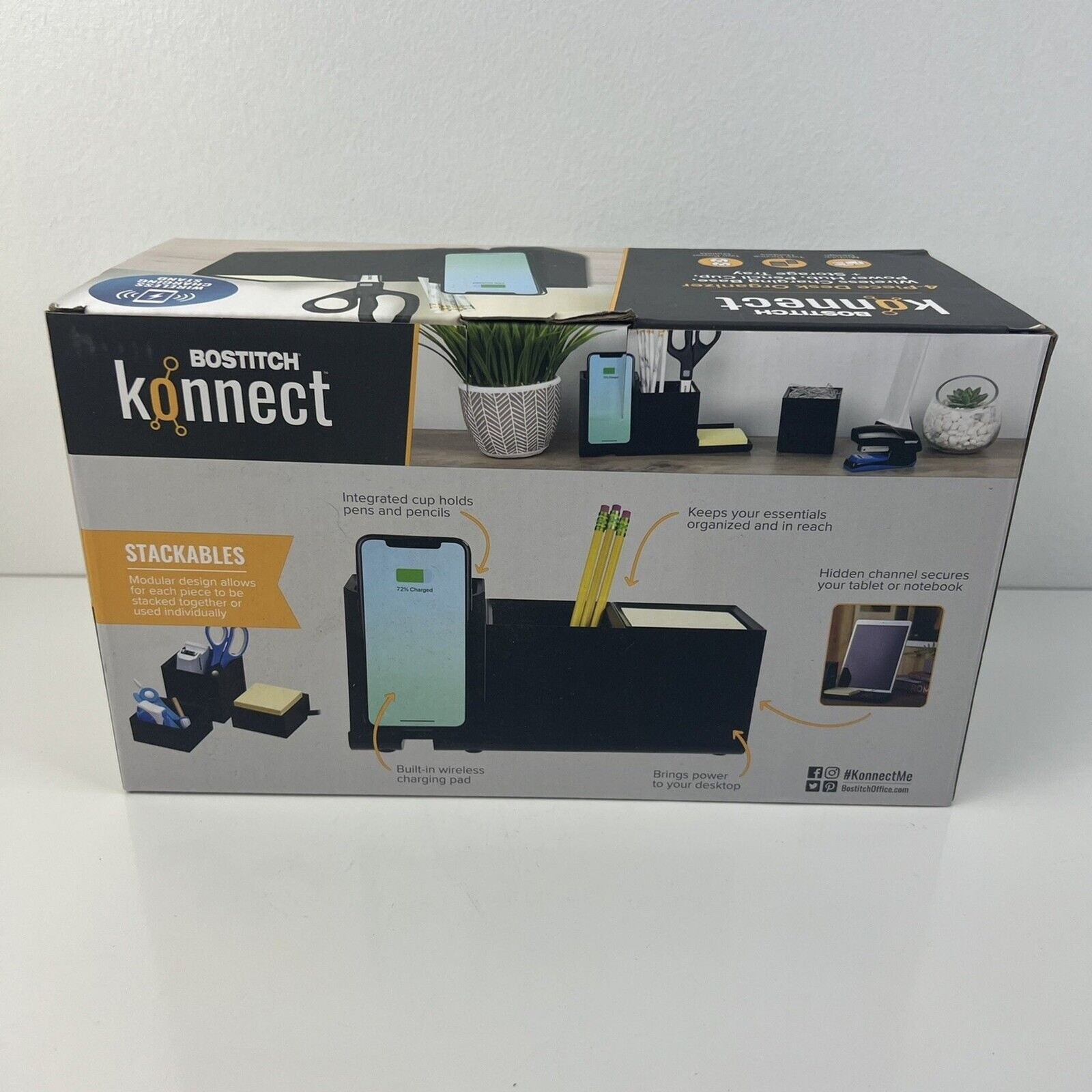 Bostitch Konnect 4-piece Desk Organizer NEW