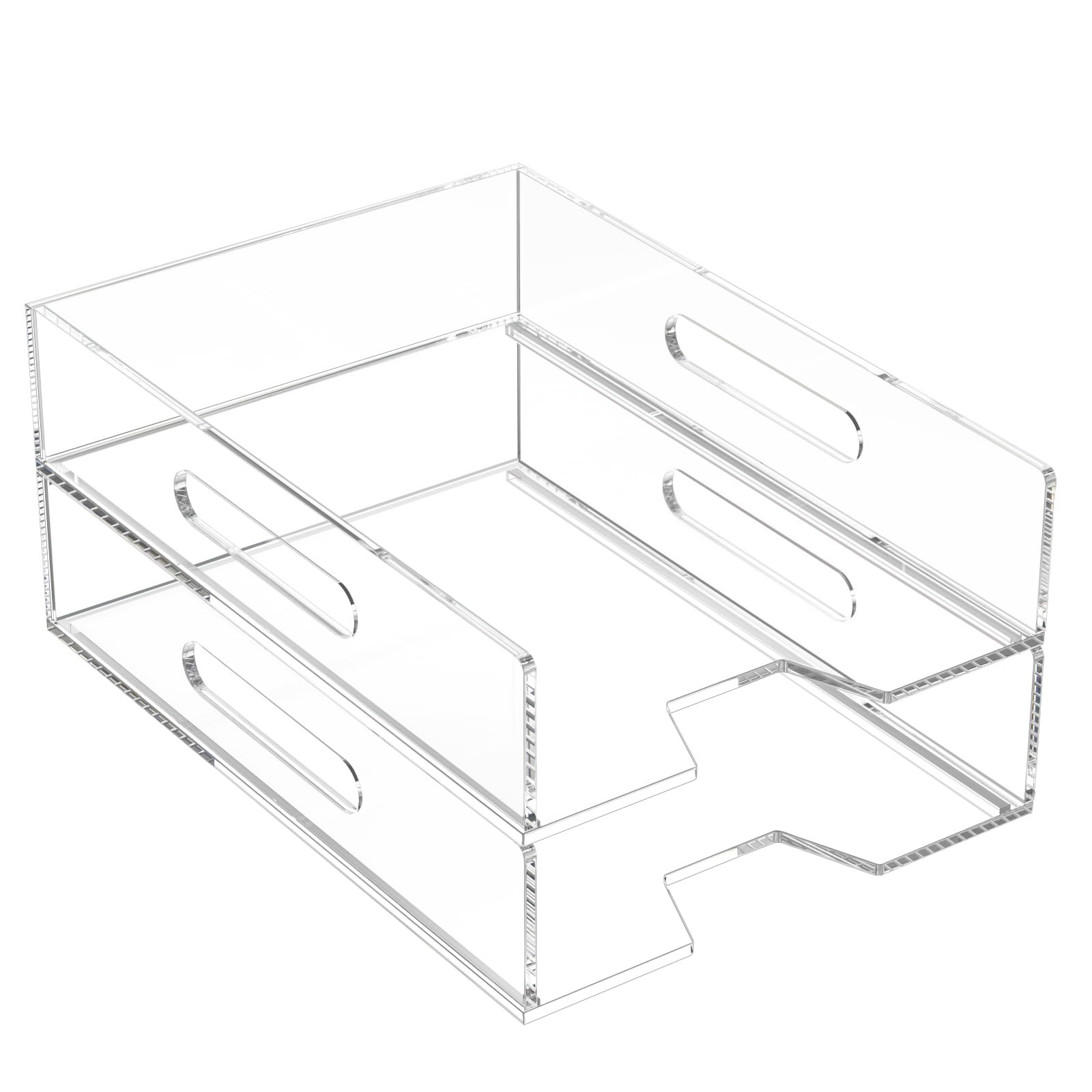 Paper Organizer for Desk Acrylic Paper Tray Clear Letter Tray Desk Stackable …