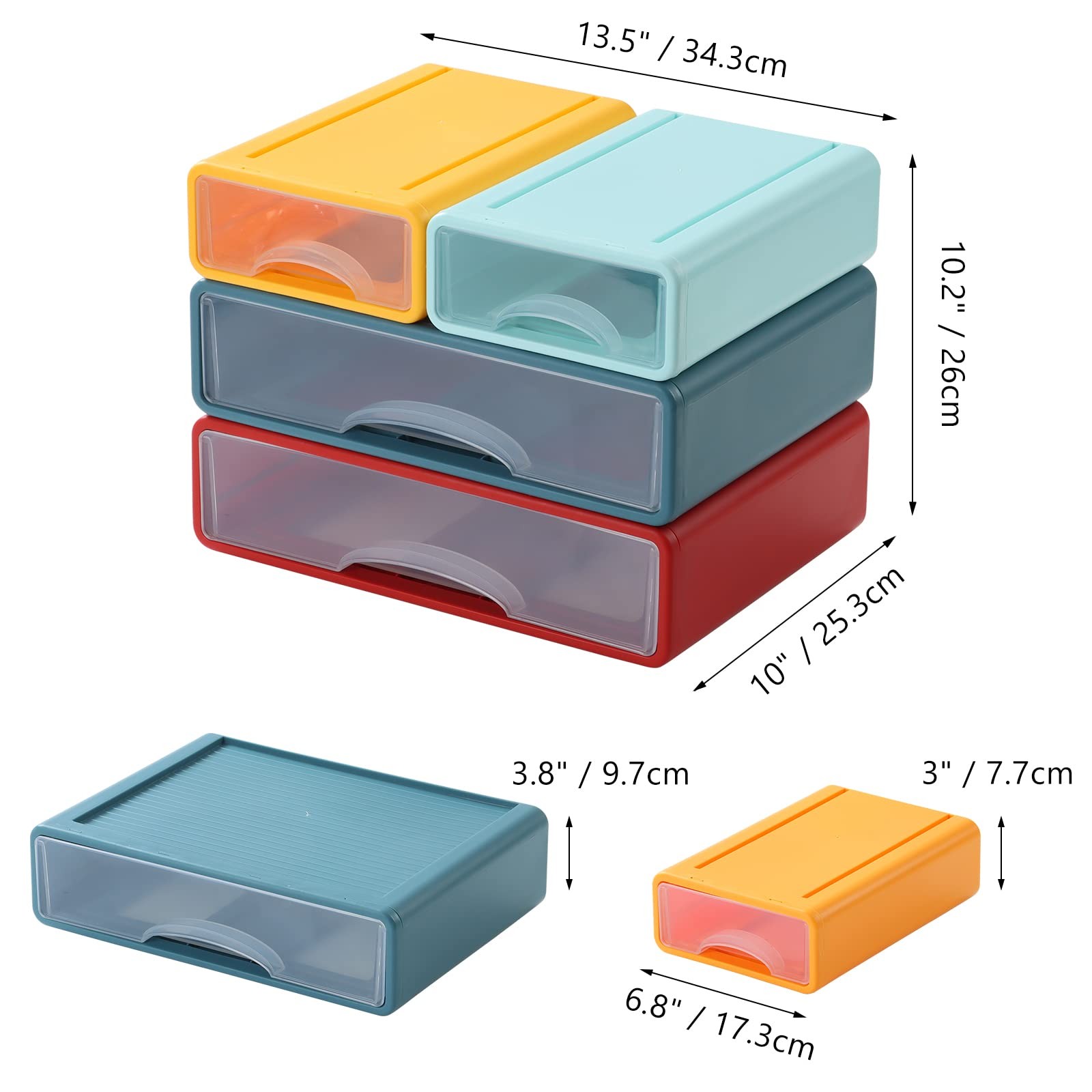 Osteed Desktop Drawers For Paper Stackable Office Storage Drawers For Desk
