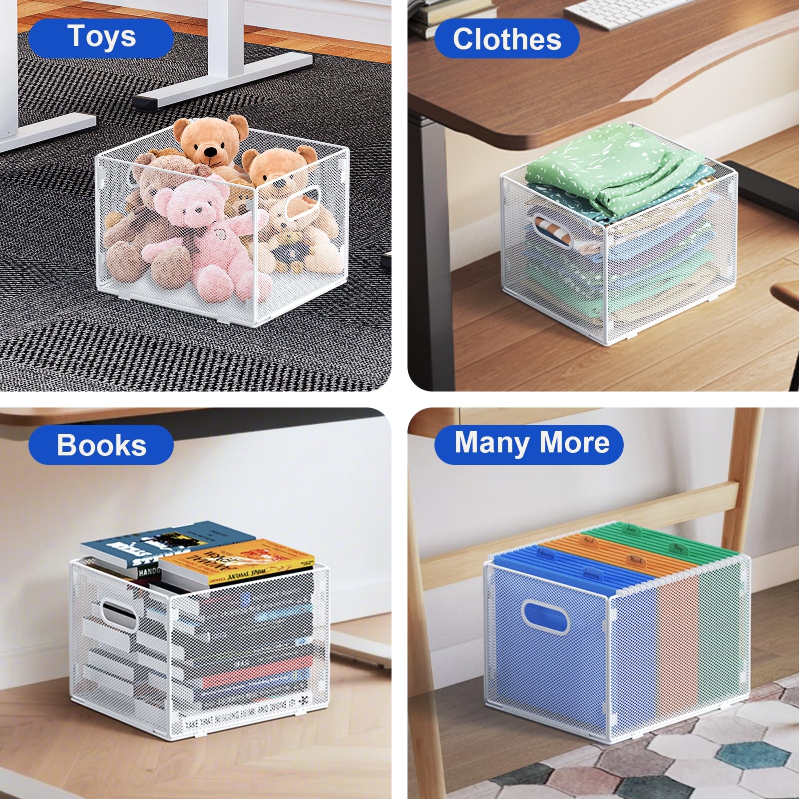 Samstar Hanging File Organizer, Mesh Folder 1 Pack White, White