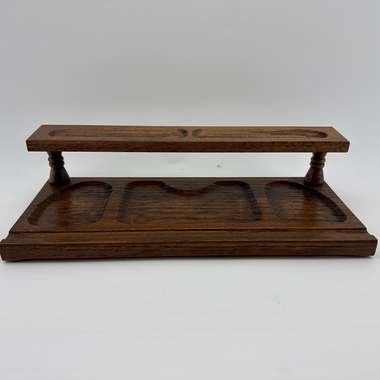Vintage Dante American Royal Oak 2-Tier Desk Valet Organizer