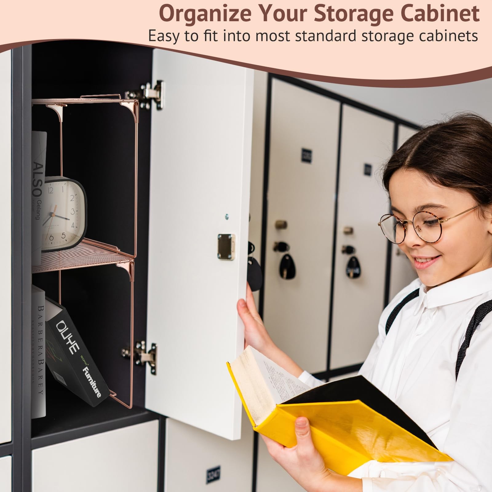 Locker Organizer Shelf Stackable Extra Locker Shelf for Locker Organizer Stor…