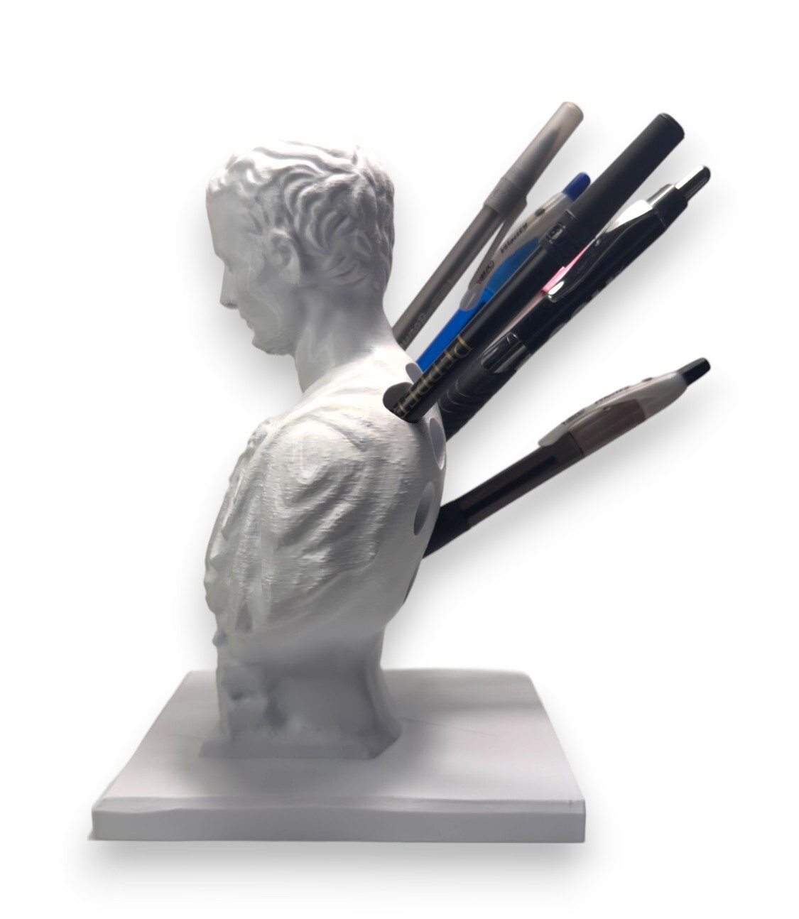 Julius Caesar Pen Holder: A Unique and Functional Desktop Organizer, White