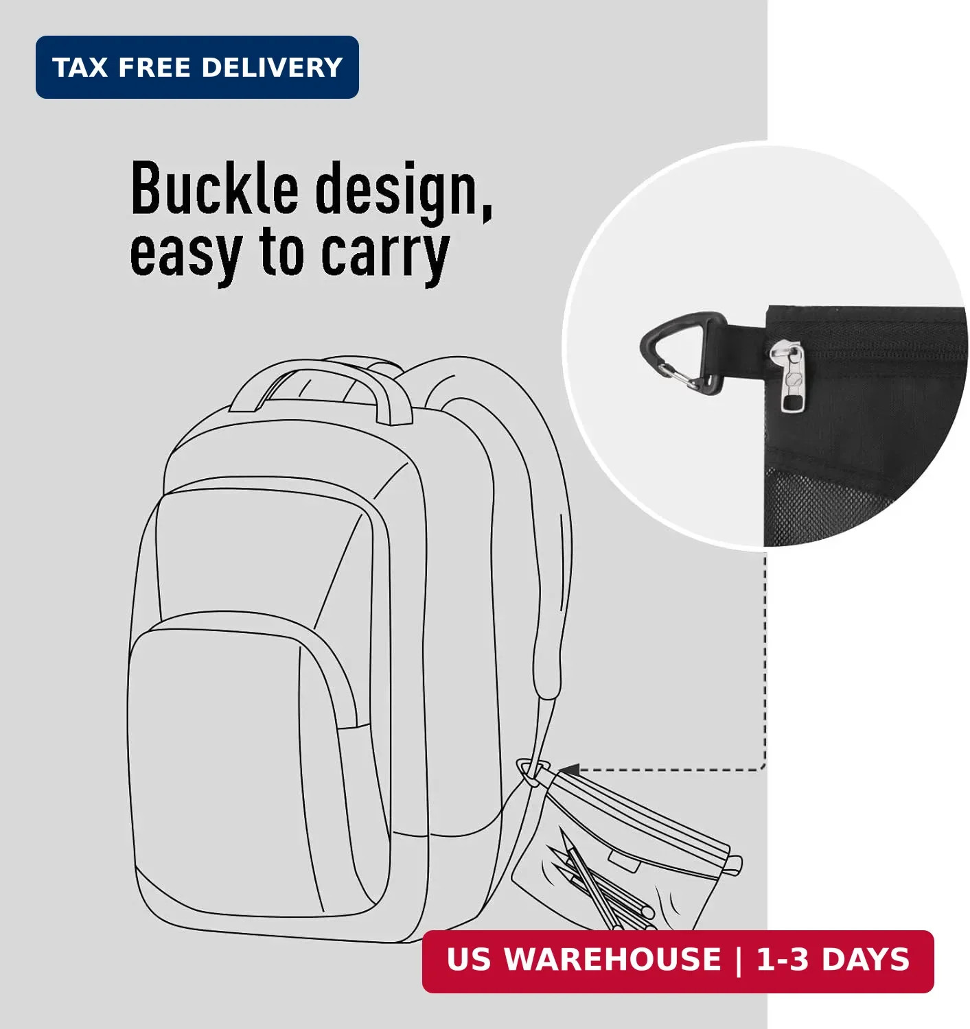 pack all Water-Resistant Material Zipper Pouch, Mesh Zipper Bags for Storage, Tr