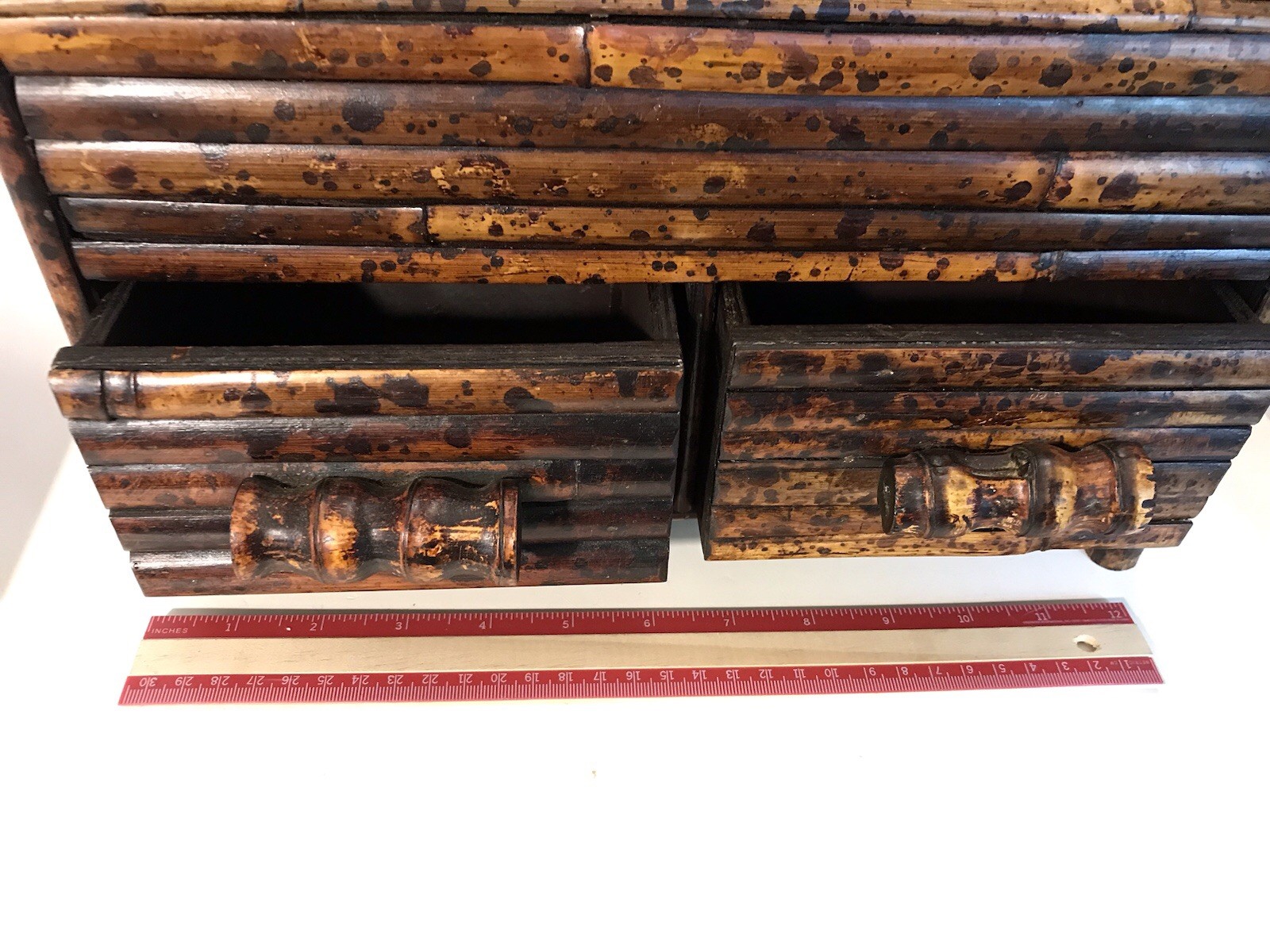 Vintage Bambo Desk Top Organizer 12x10x6”