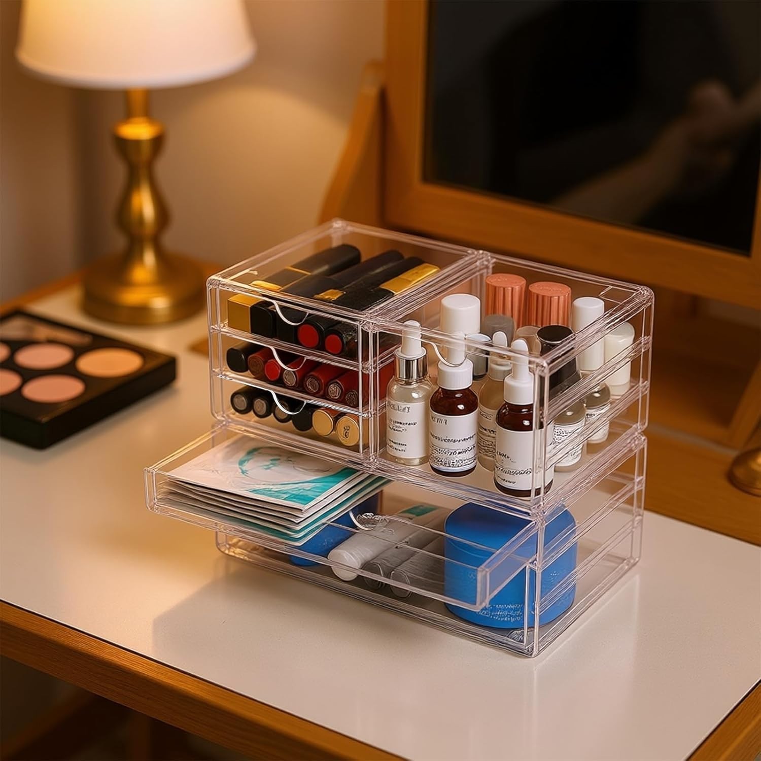 Acrylic Organizer with 6 Drawers, Makeup, Desk, Bathroom Storage