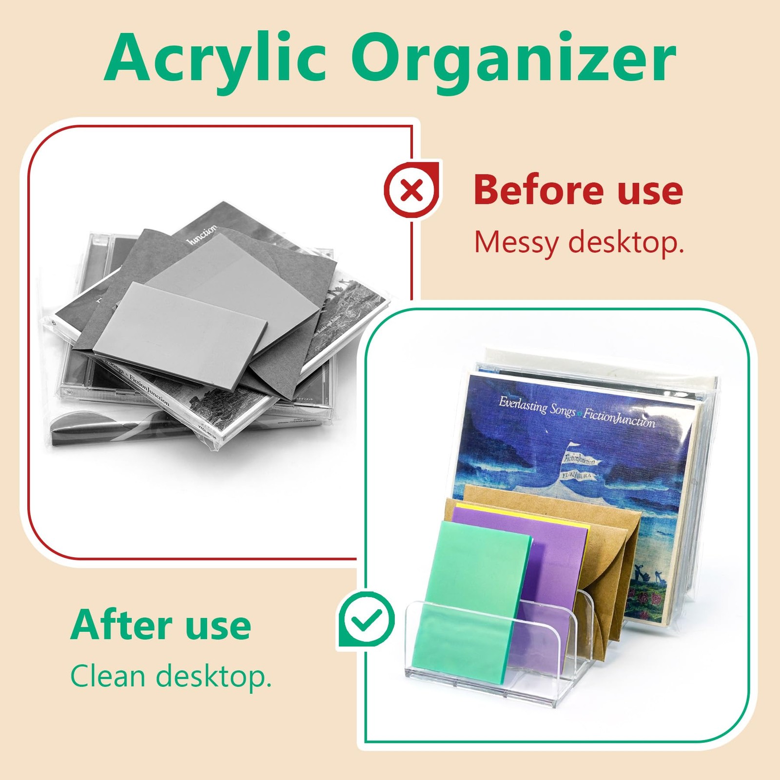 Philbinden Acrylic Mail Organizer 2 Pks