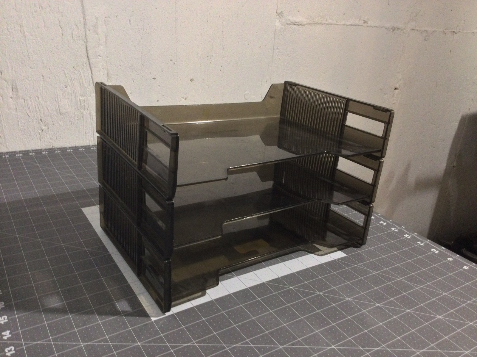 Vintage Eldon STACKABLE 📃PAPER LETTER 📁FILE 📥TRAY Organizer 💨1600-93 Smoke
