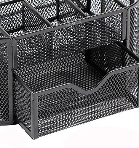 MONBLA Desk Supplies Organizer Multi-functional Stationery 1 Pack, black