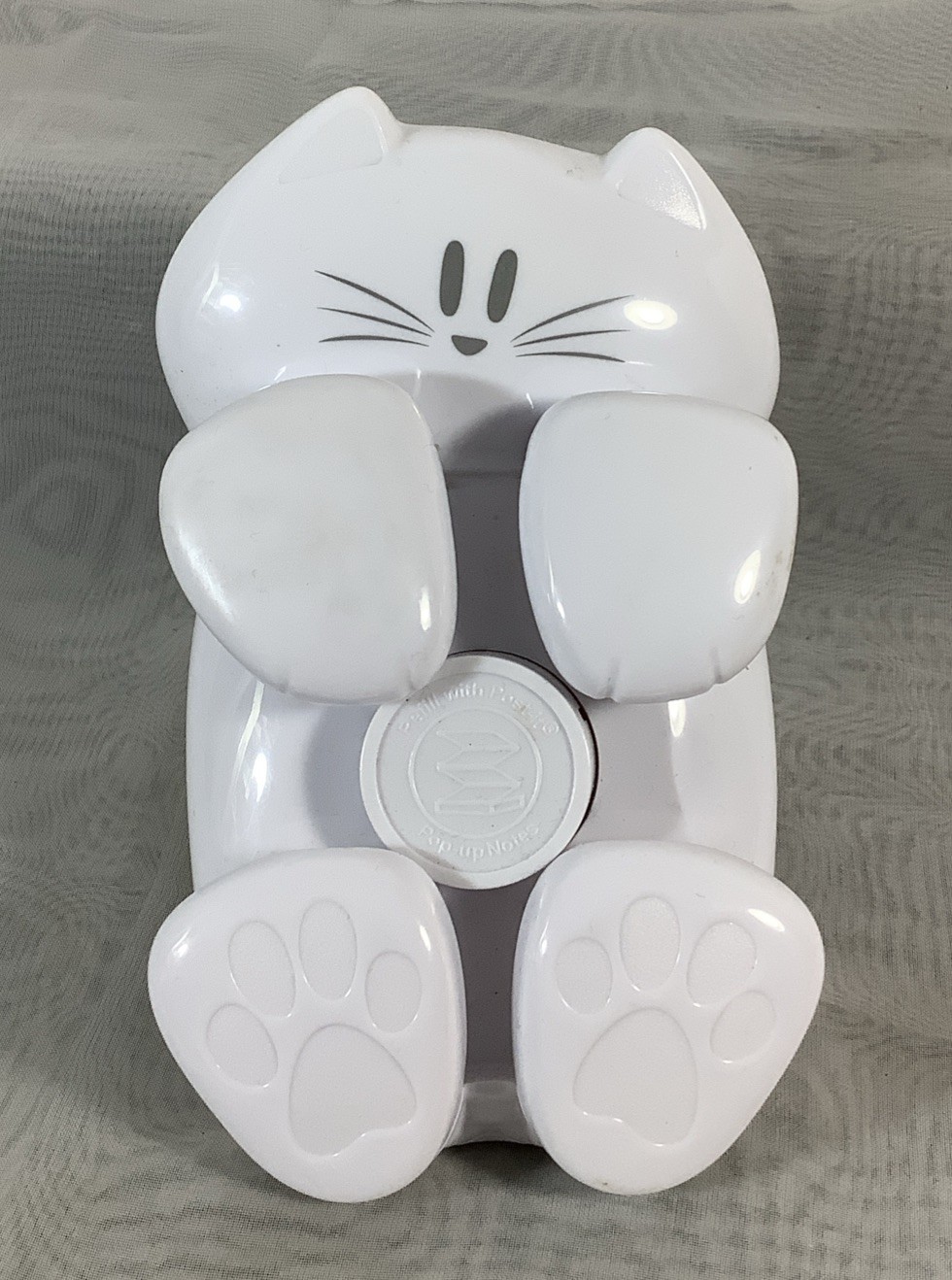 Post-It Pop Up Notes Sticky Note Dispenser Holder White Kitty Cat – Desktop