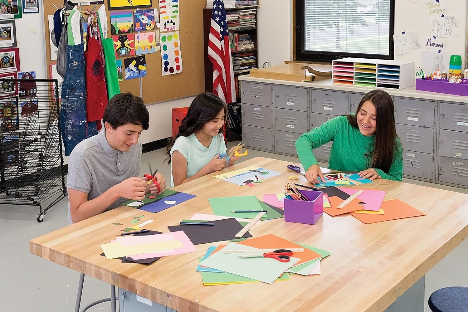 Classroom Keepers 9″ x 12″ Construction Paper Storage, 15-Slot, White, 9-3/8″…