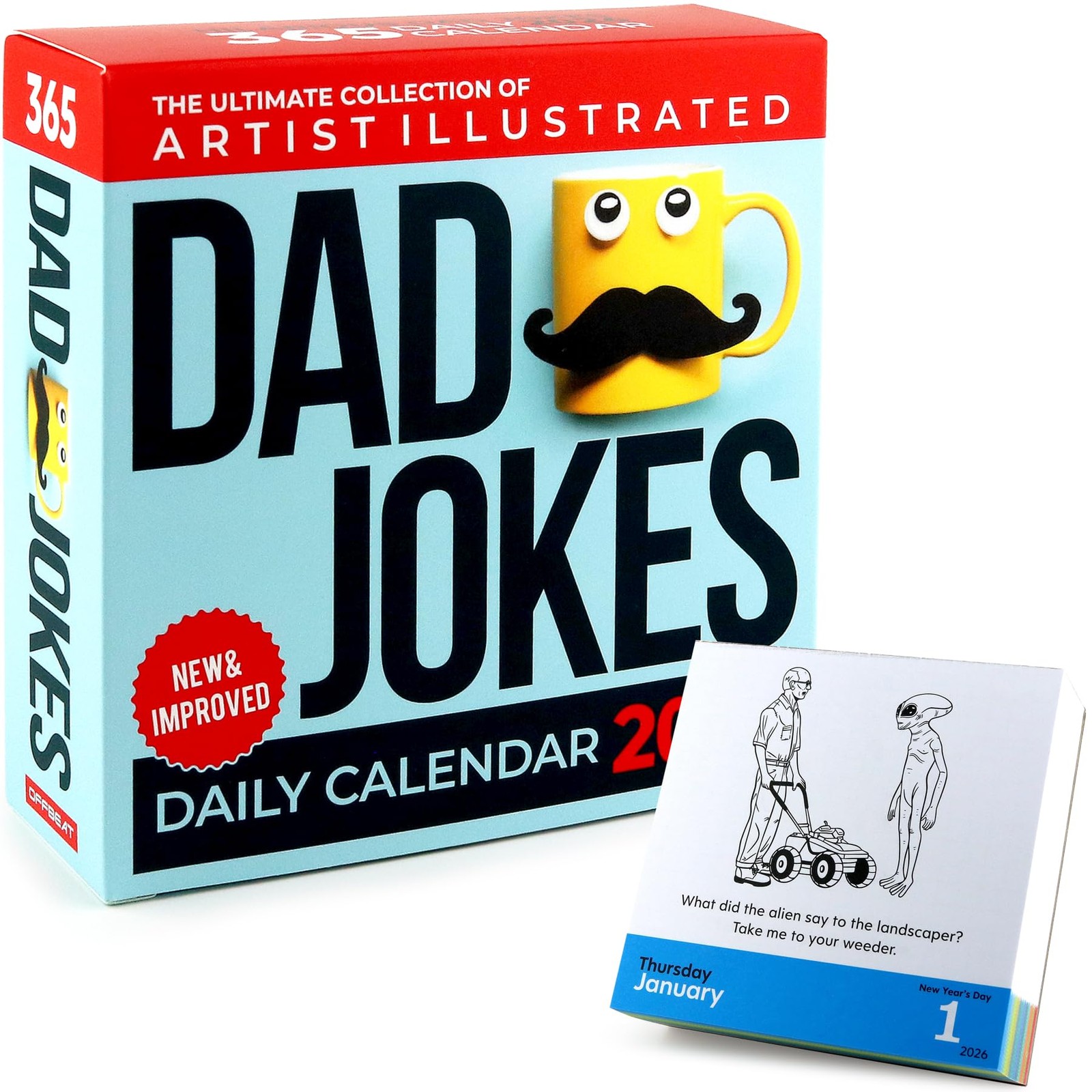 Dad Joke Desk Calendar 2026 – Unique Fun Gift For 365 2026 DAD EDITION