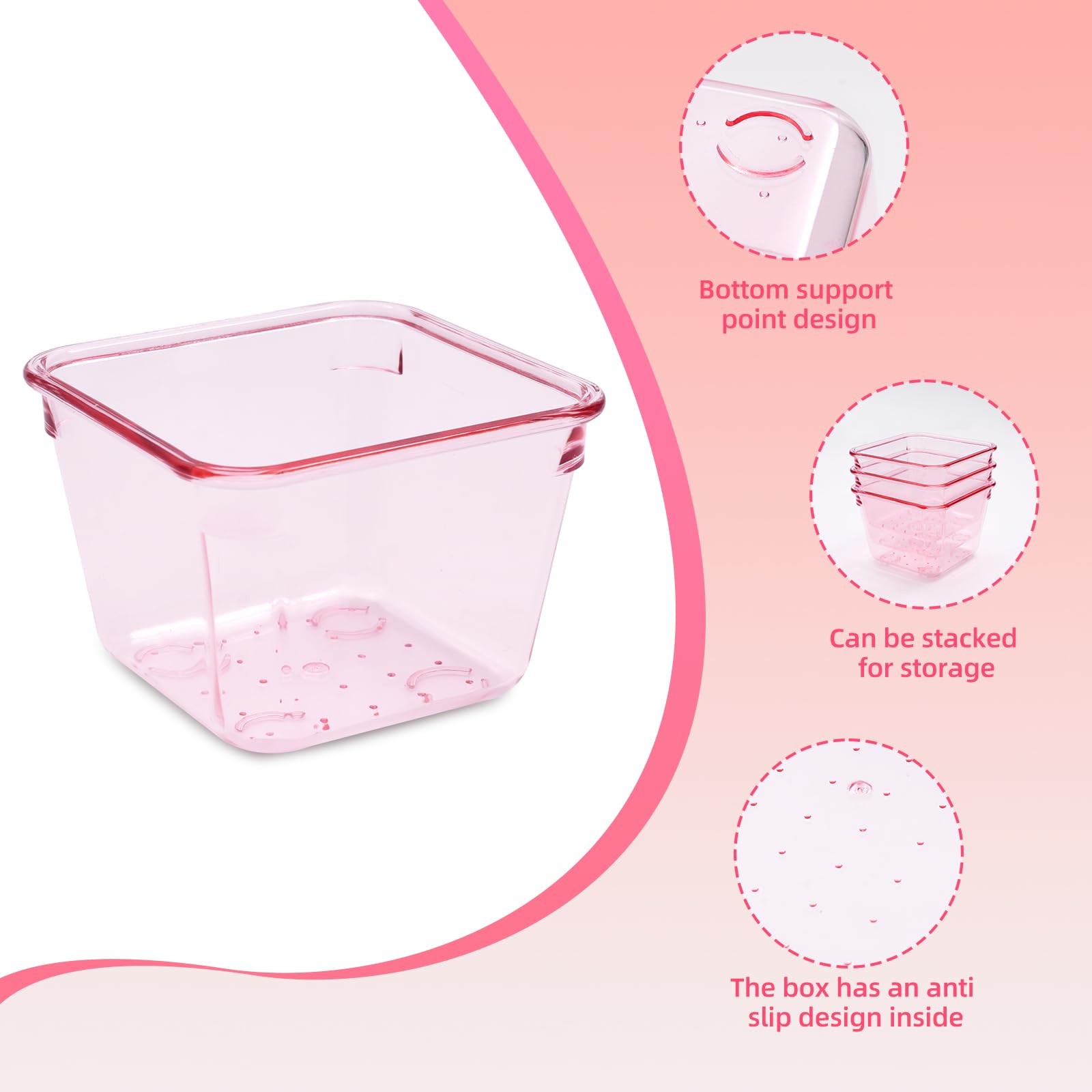 Kitchen Desk Drawer Organizers Storage for Office, Small Acrylic Vanity Trays…