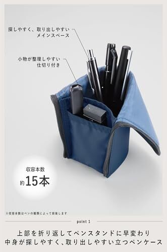 KOKUYO Neo Critz Pen Case Regular Size Navy x Blue Japan Impor from JP