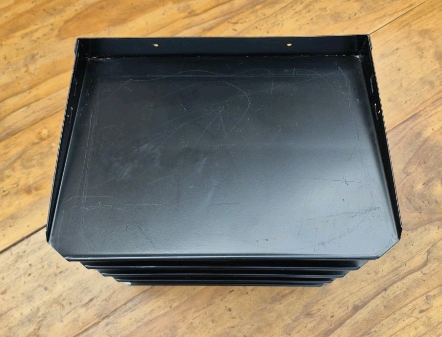 Vintage 5 Tier Shelf Metal Desk File Organizer Black Industrial Hunt Lit-Ning