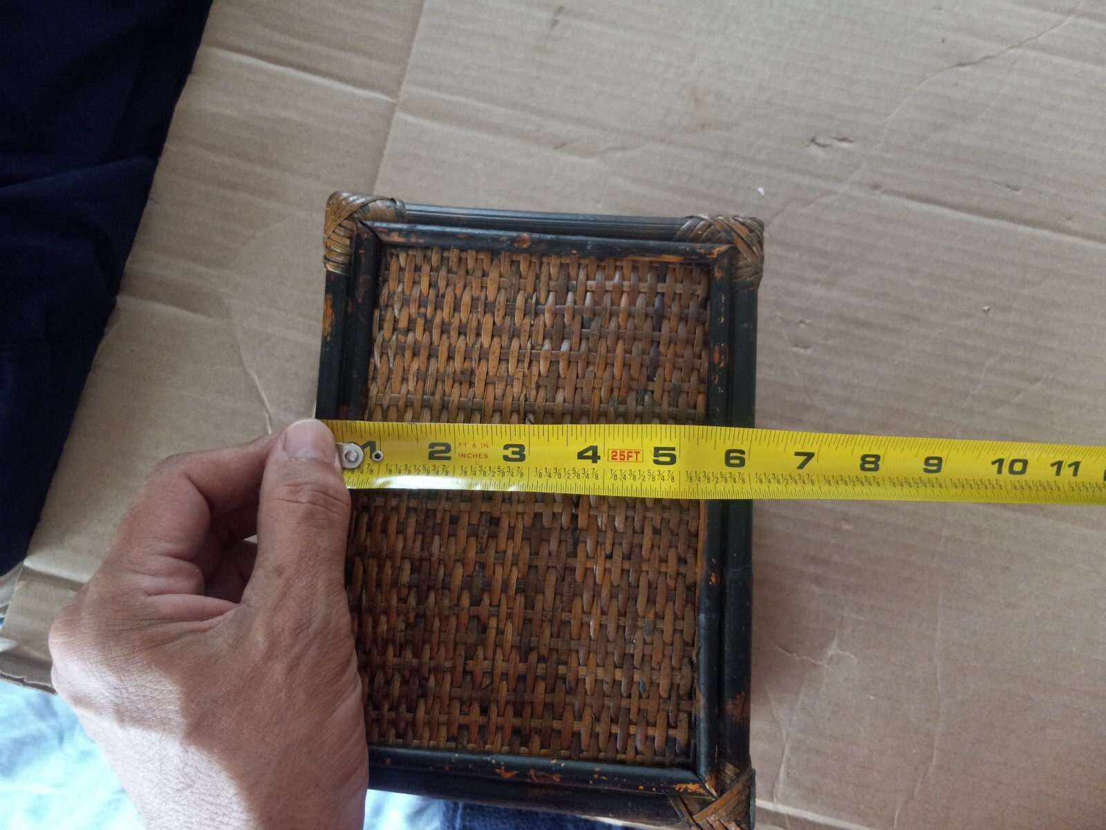 Pier 1 Woven Rattan Boho Desk Organizer/Letter Holder By Brighton Made In China