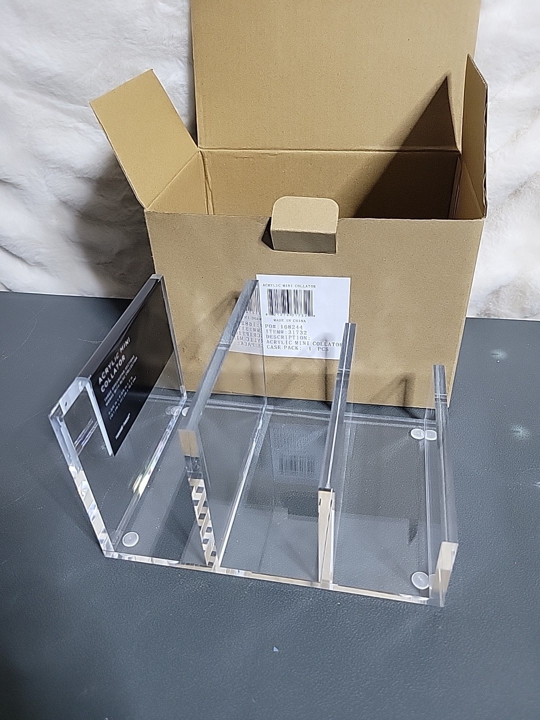 Acrylic Mini Desktop File Collator Clear 4.75” x 6.756” x 4” 31732