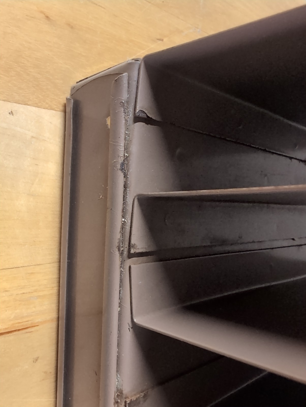 Vtg. 18 Slot Brown Metal Industrial Paper File Sorter /Desktop Organizer Large