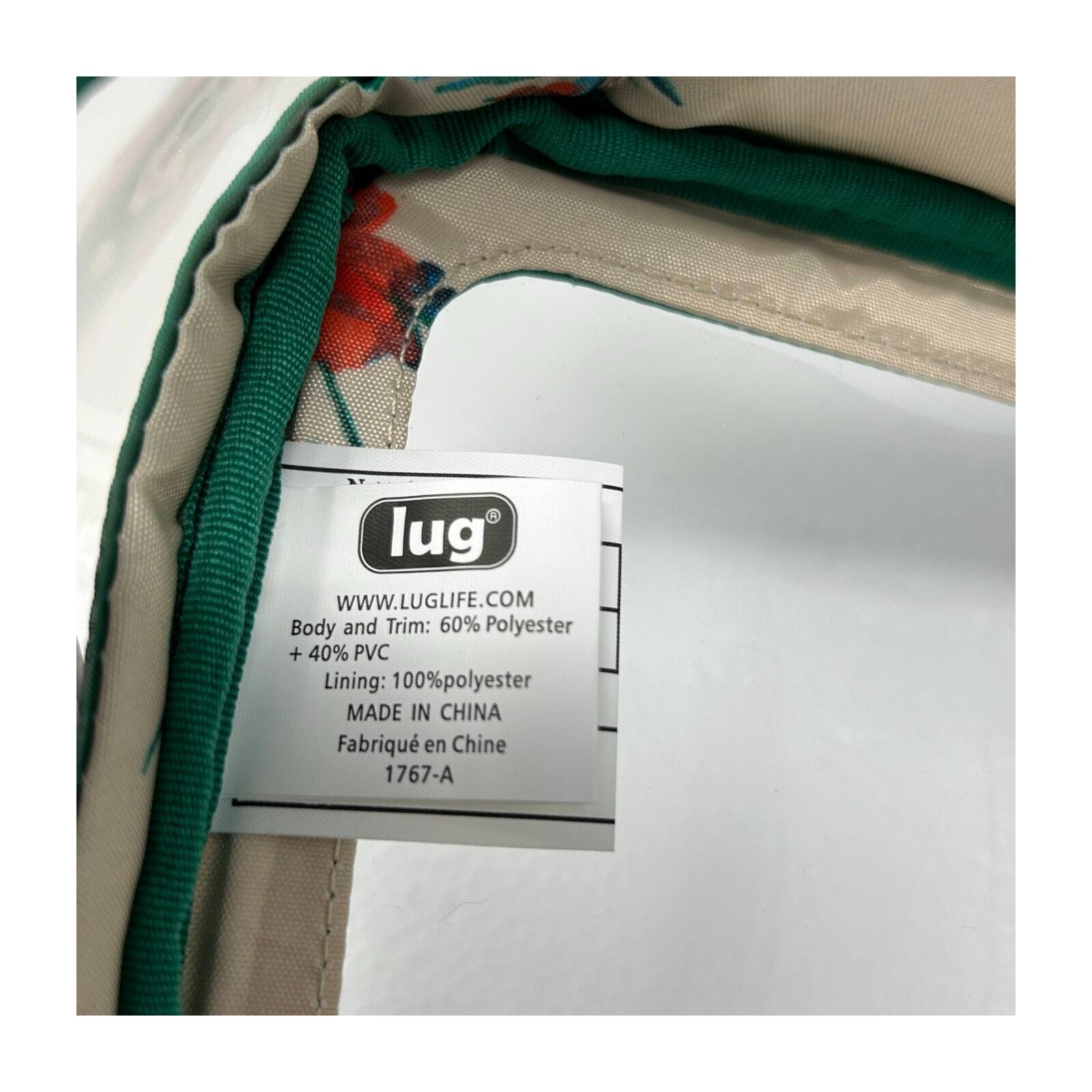 Lug Clear View Zip Storage Pouch Kelly Green Organizer Pencil Craft Desk Travel